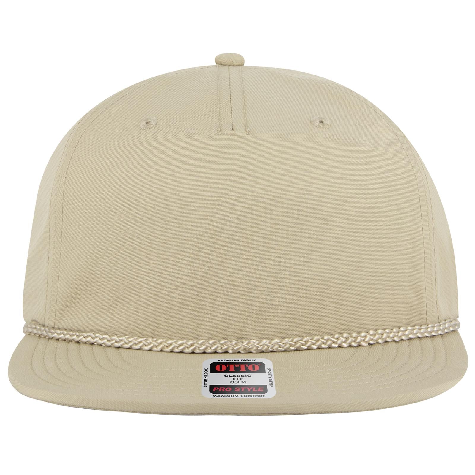 Right View of 032 - Khaki OTTO CAP 5 Panel Pro Style Baseball Cap