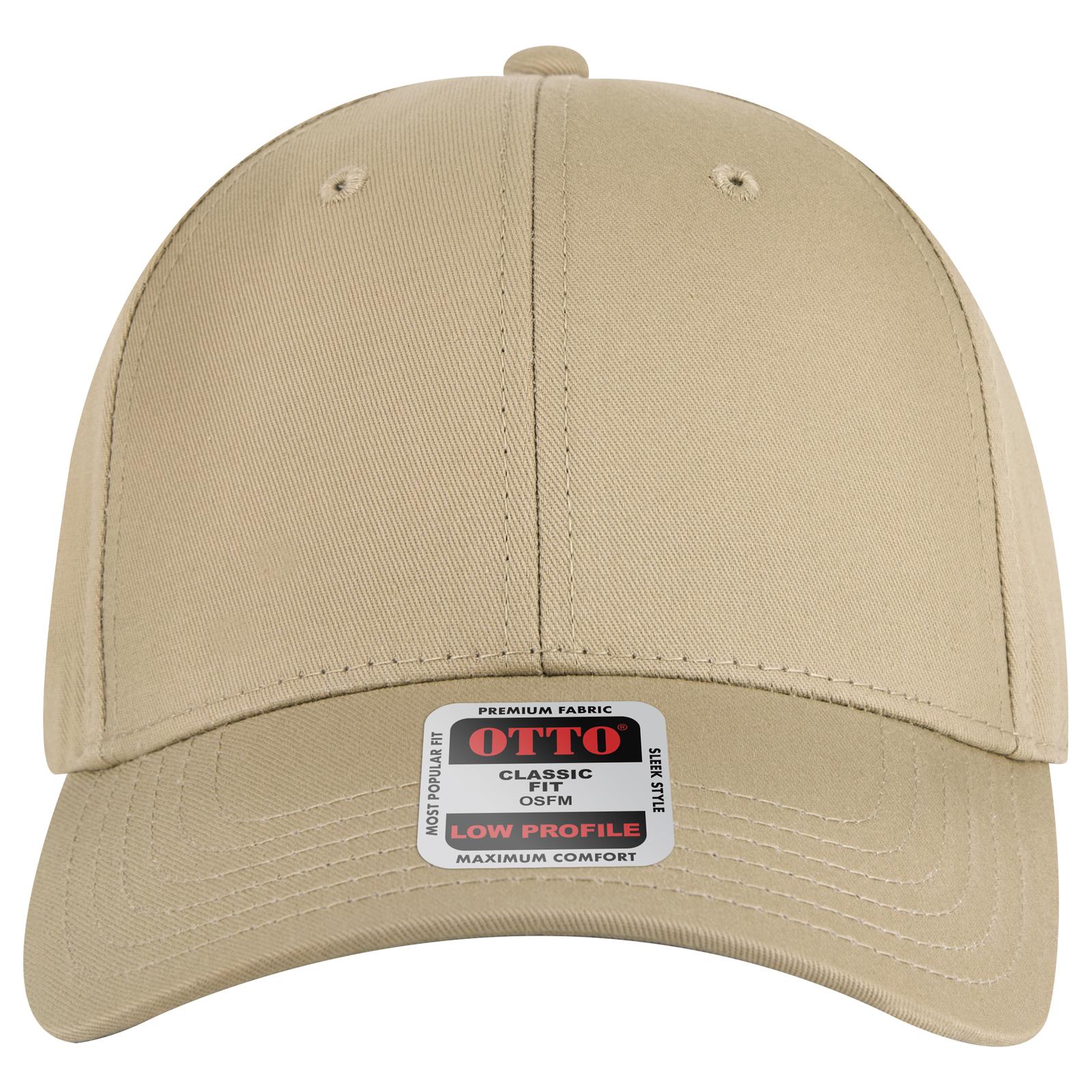 Right View of 032 - Khaki OTTO CAP 6 Panel Low Profile Baseball Cap