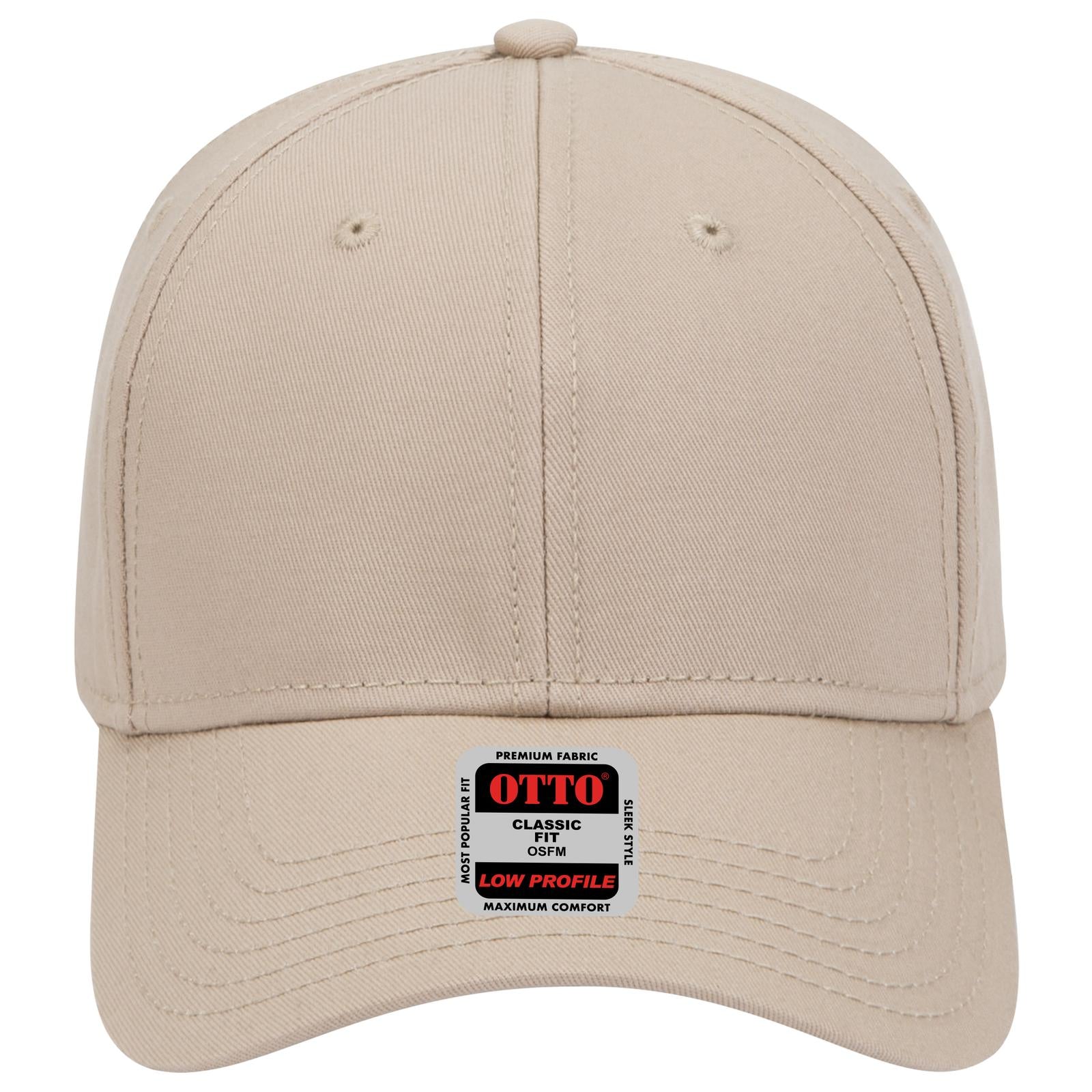 Right View of 032 - Khaki OTTO CAP 6 Panel Low Profile Baseball Cap