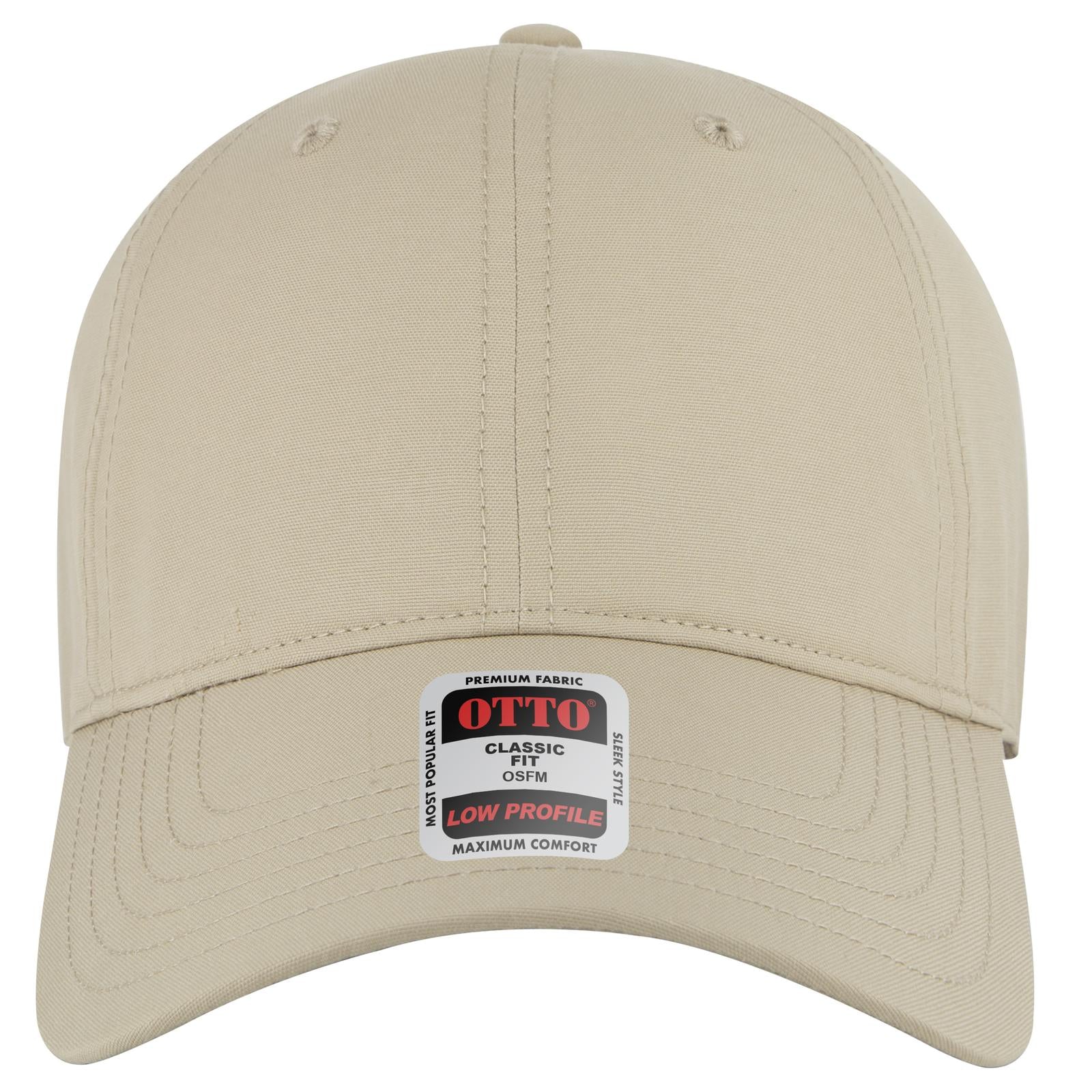 Right View of 032 - Khaki OTTO CAP 6 Panel Low Profile Baseball Cap