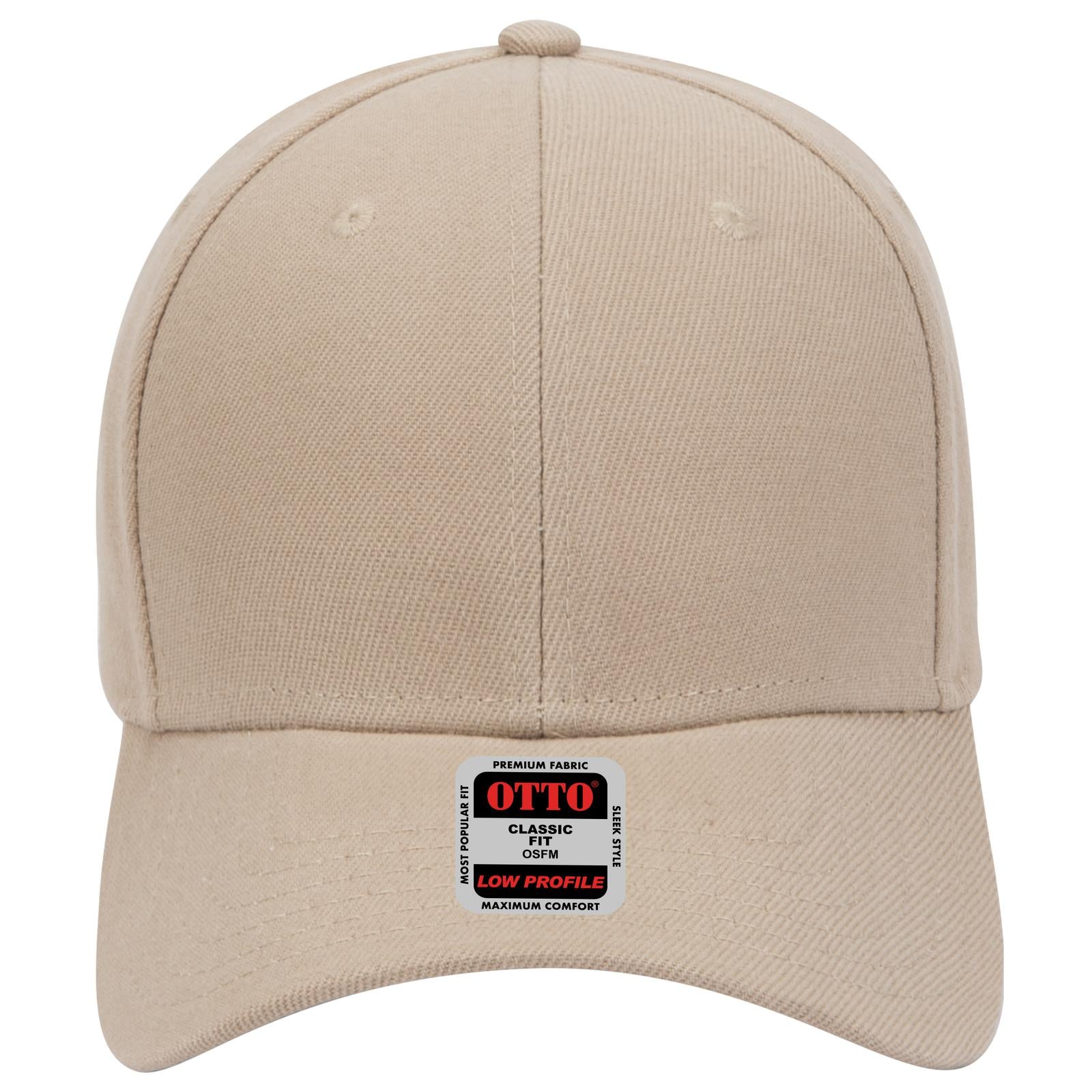 Right View of 032 - Khaki OTTO CAP 6 Panel Low Profile Baseball Cap
