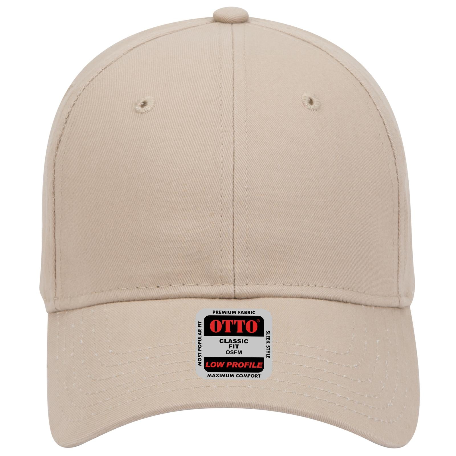 Right View of 032 - Khaki OTTO CAP 6 Panel Low Profile Baseball Cap