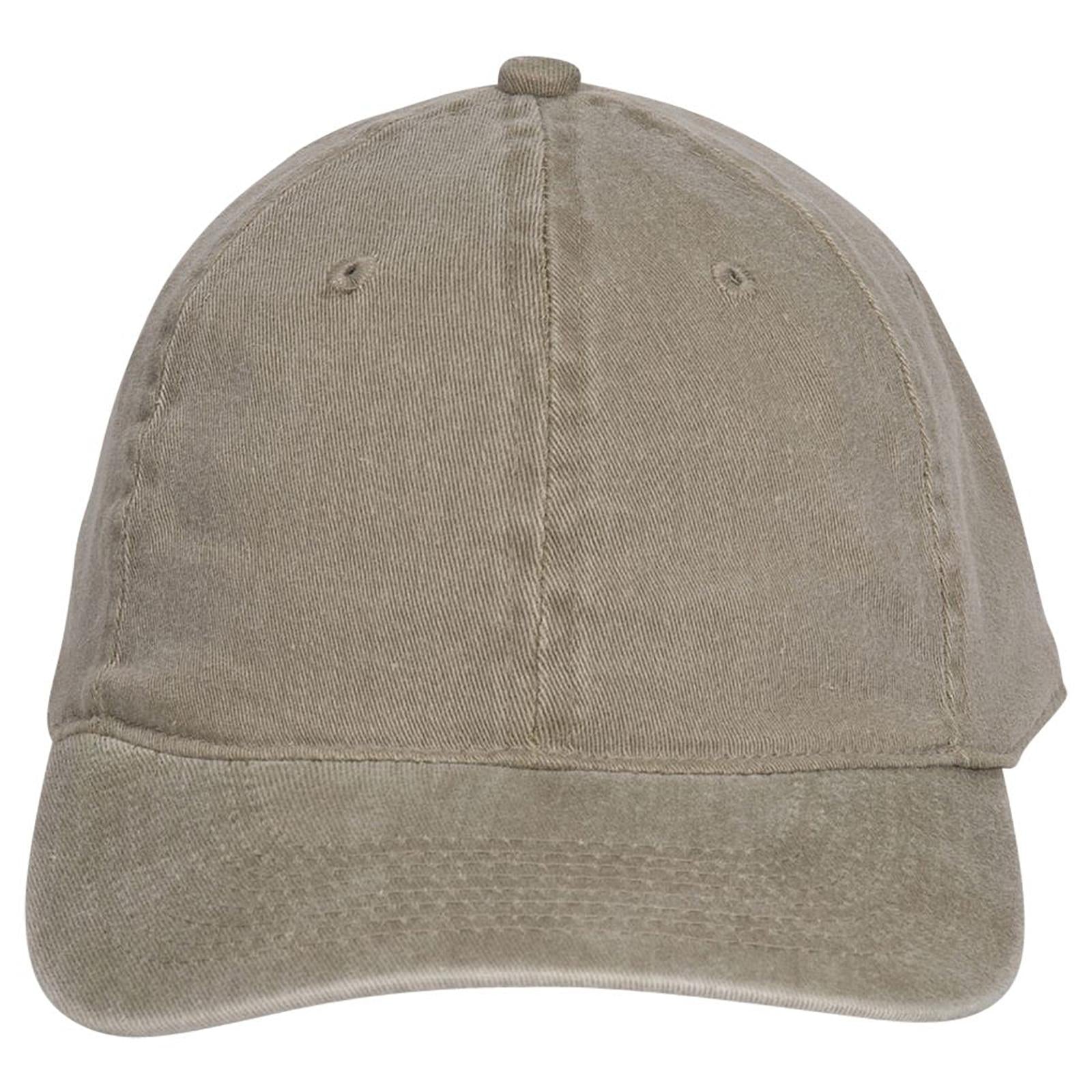 Front View of 032 - Khaki OTTO CAP "OTTO FLEX" Fitted 6 Panel Low Profile Dad Hat