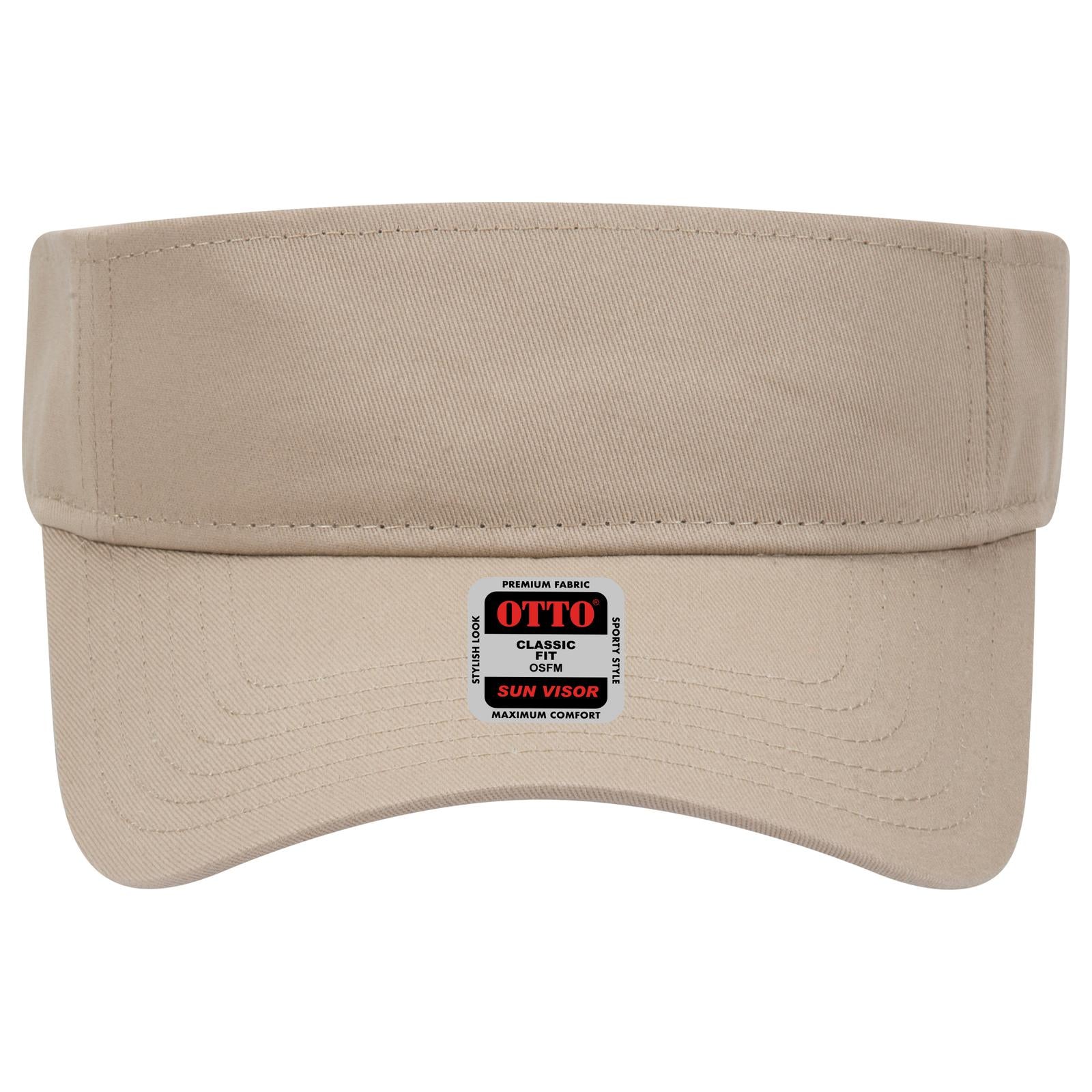 Front View of 032 - Khaki OTTO CAP Sun Visor