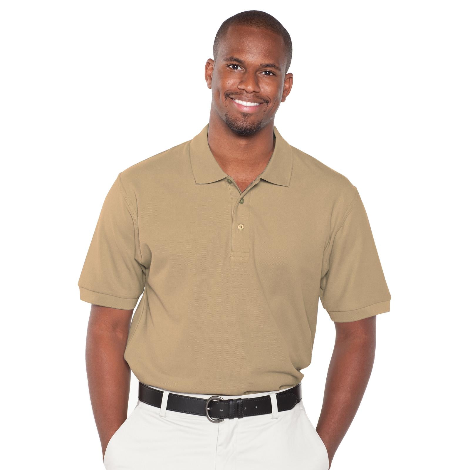 Front View of 032 - Khaki OTTO Men's Premium Sport Shirt
