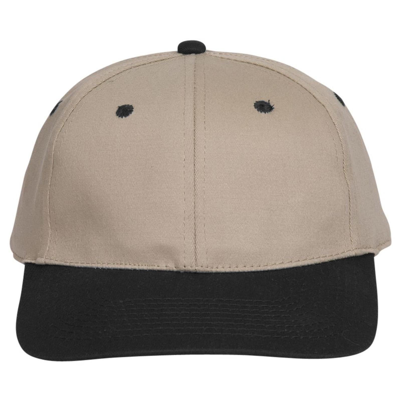 Right View of 0332 - Blk/Kha OTTO CAP "OTTO FLEX" Fitted 6 Panel Low Profile Baseball Cap