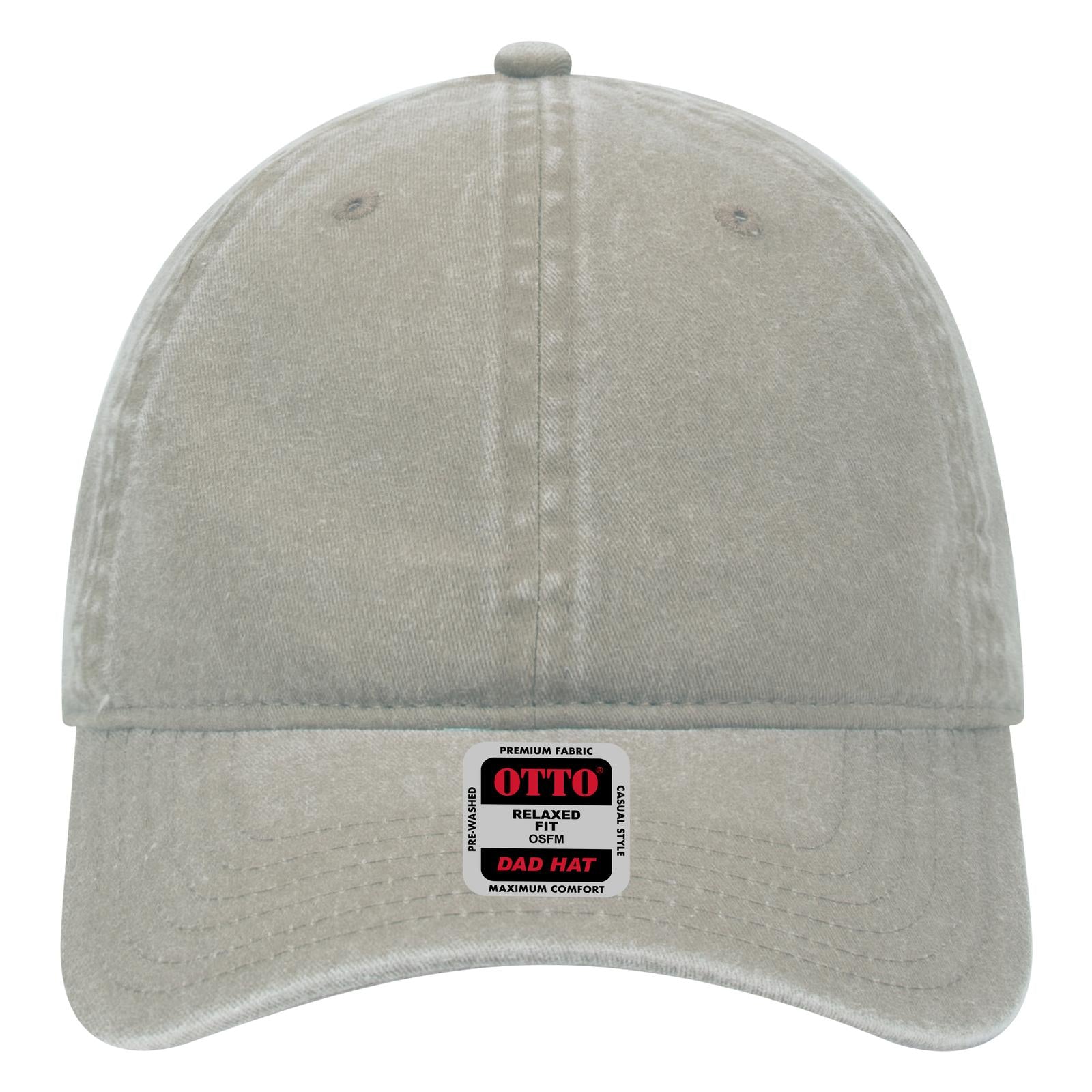 Right View of 035 - Stone Gray OTTO CAP 6 Panel Low Profile Dad Hat