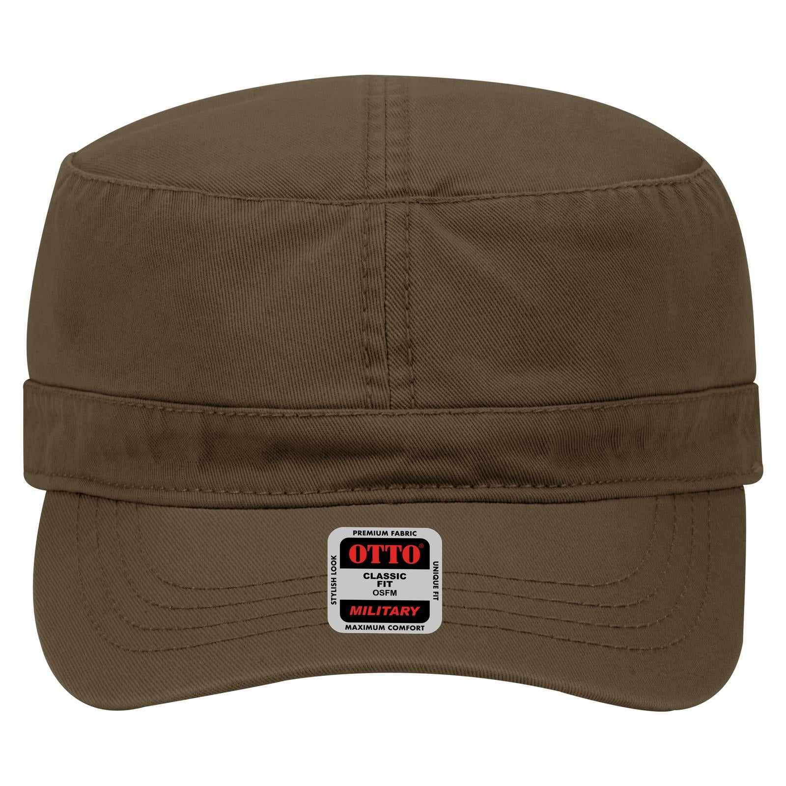 Right View of 039 - Dk. Brown OTTO CAP Military Hat