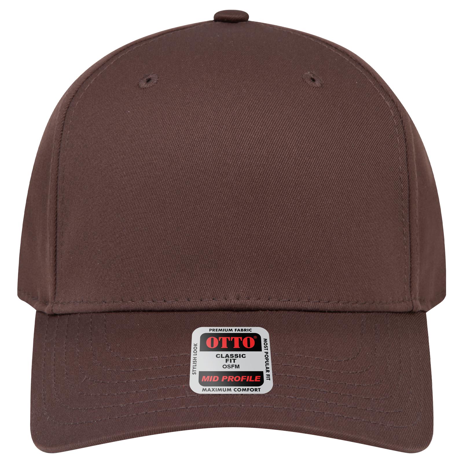 Right View of 039 - Dk. Brown OTTO CAP Seamless 6 Panel Mid Profile Baseball Cap