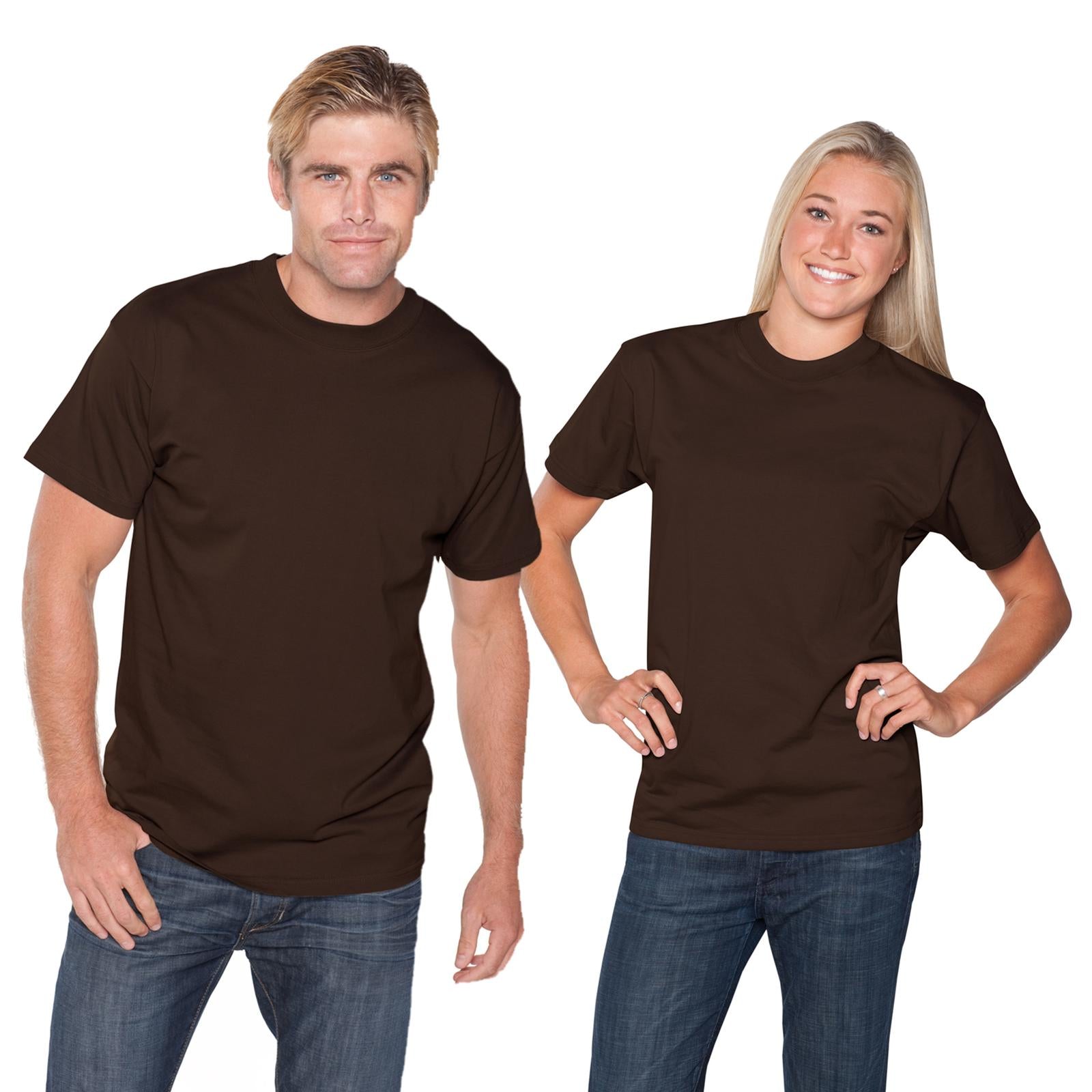 Front View of 039 - Dk. Brown OTTO Unisex Heavyweight Comfy Tee T-Shirt