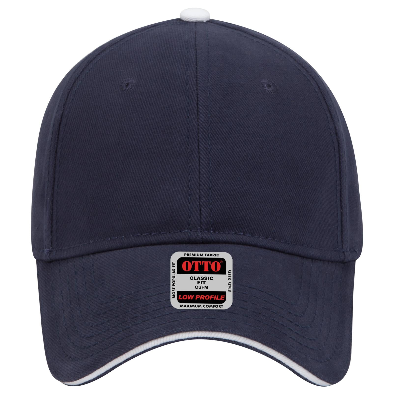 Right View of 040416 - Nvy/Nvy/Wht OTTO CAP 6 Panel Low Profile Baseball Cap