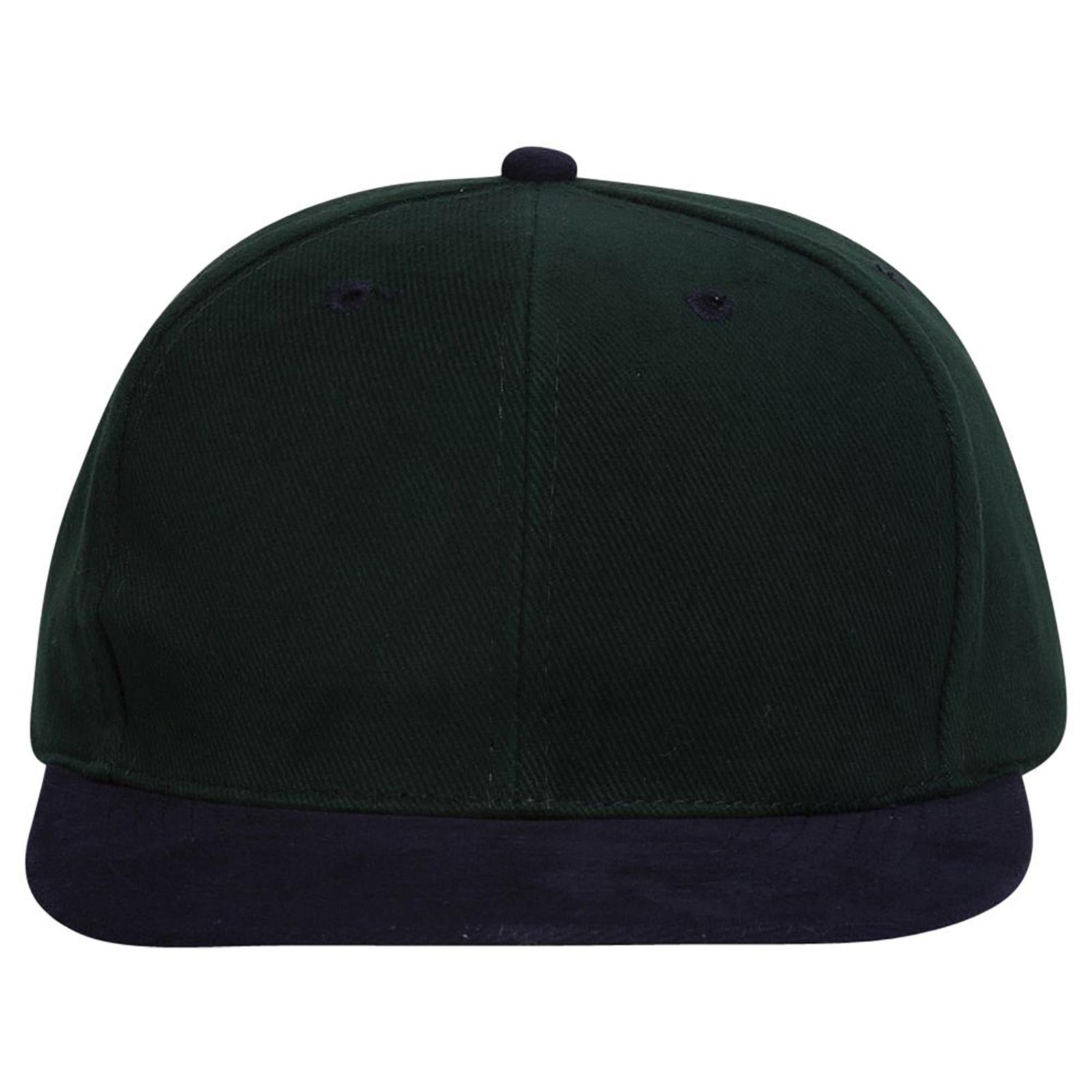 Front View of 0417 - Nvy/Dk.Grn OTTO CAP 6 Panel Mid Profile Baseball Cap