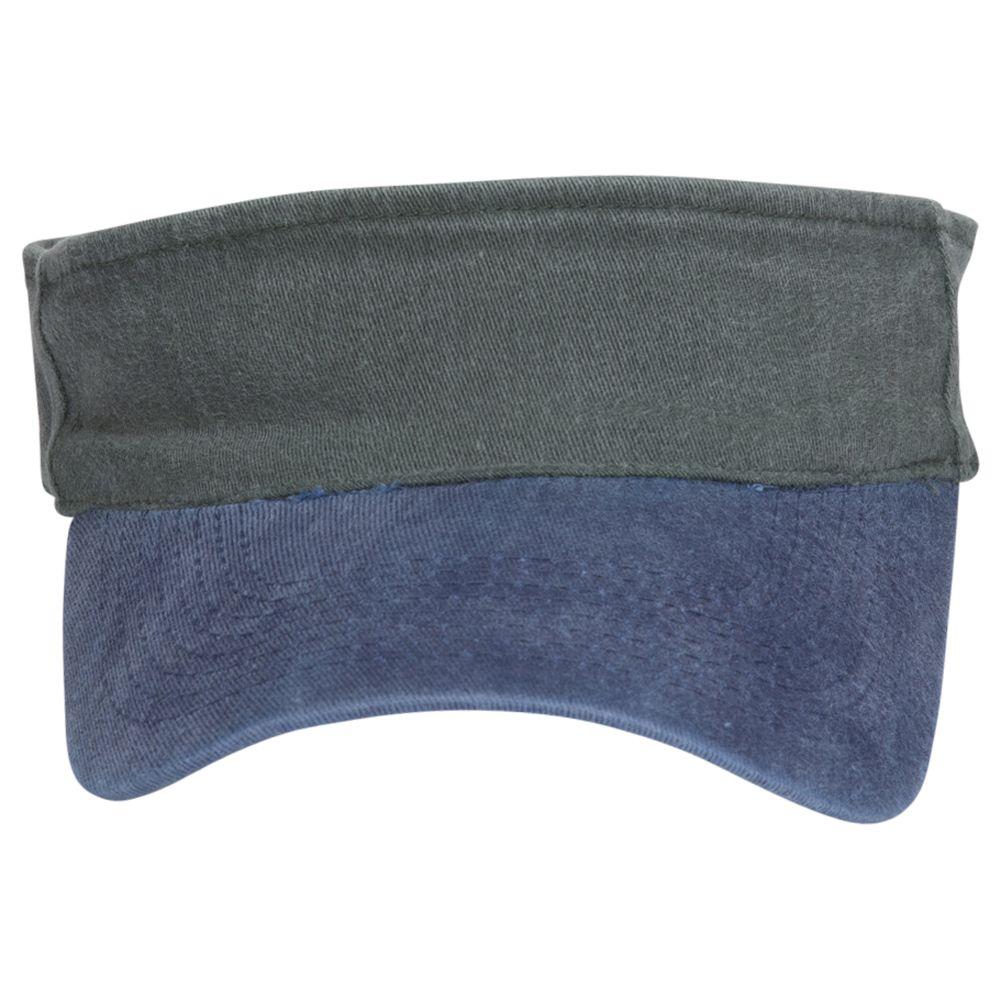 Front View of 0417 - Nvy/Dk.Grn OTTO CAP "OTTO FLEX" Fitted Sun Visor