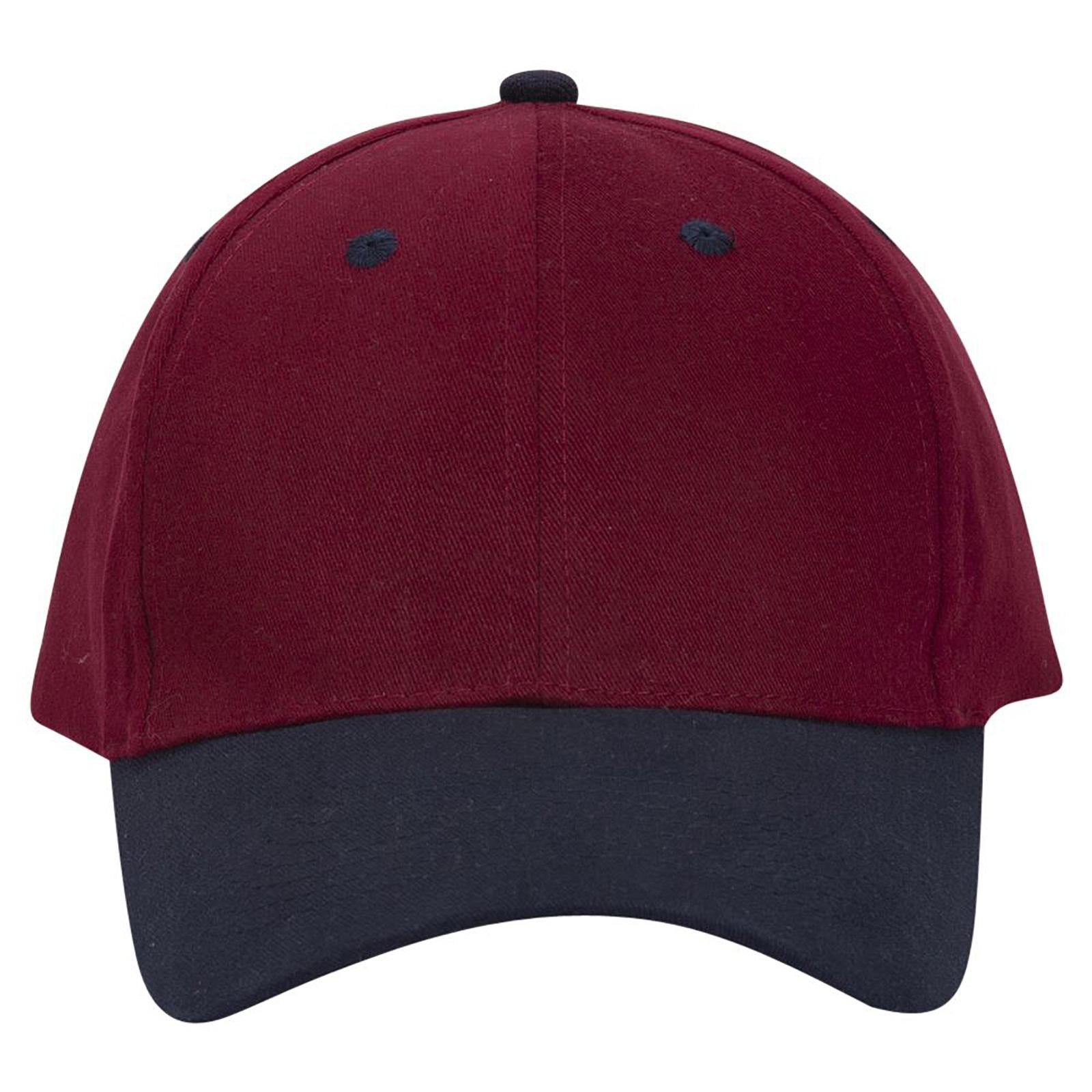 Right View of 0419 - Nvy/Burg.Marn OTTO CAP 6 Panel Low Profile Baseball Cap