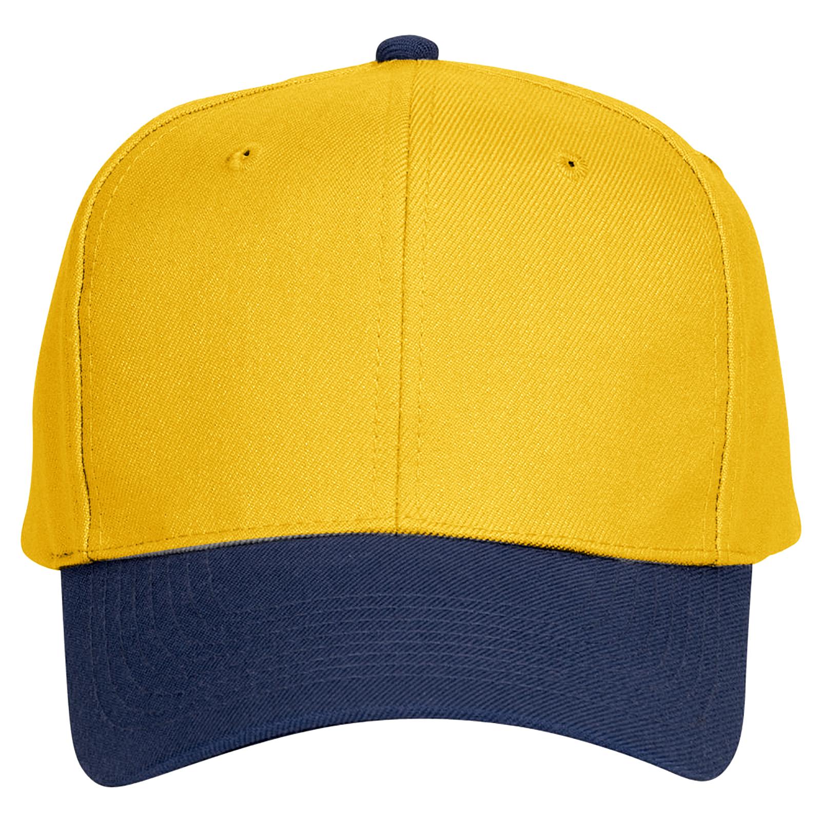 Right View of 0420 - Nvy/Yel OTTO CAP 6 Panel Mid Profile Baseball Cap
