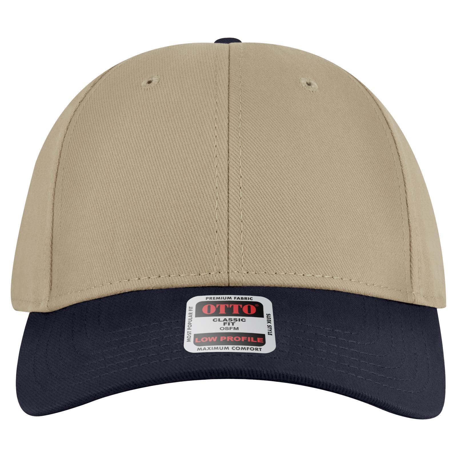 Right View of 0432 - Nvy/Kha OTTO CAP 6 Panel Low Profile Baseball Cap