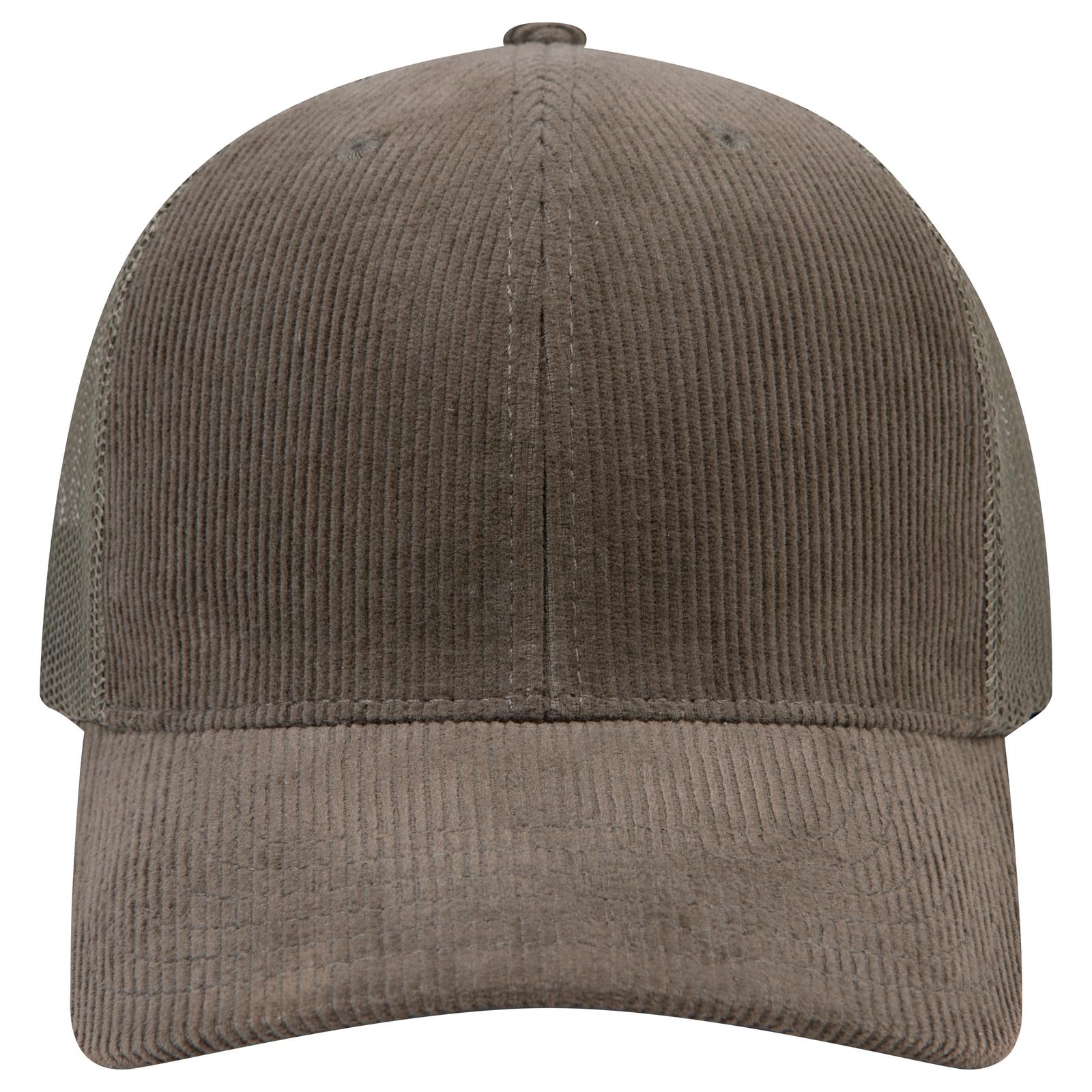 Right View of 046F - Dk Ol Grn OTTO CAP 6 Panel Mid Profile Mesh Back Trucker Hat