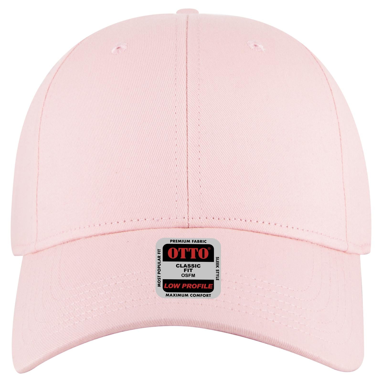 Right View of 050 - Pink OTTO CAP 6 Panel Low Profile Baseball Cap
