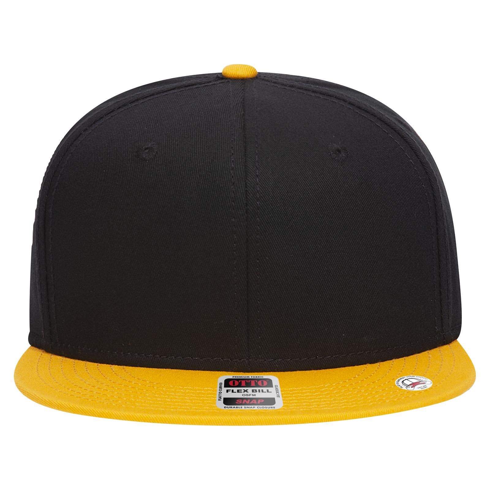 Right View of 060303 - Gld/Blk/Blk OTTO CAP “OTTO SNAP” 6 Panel Pro Style Snapback Hat