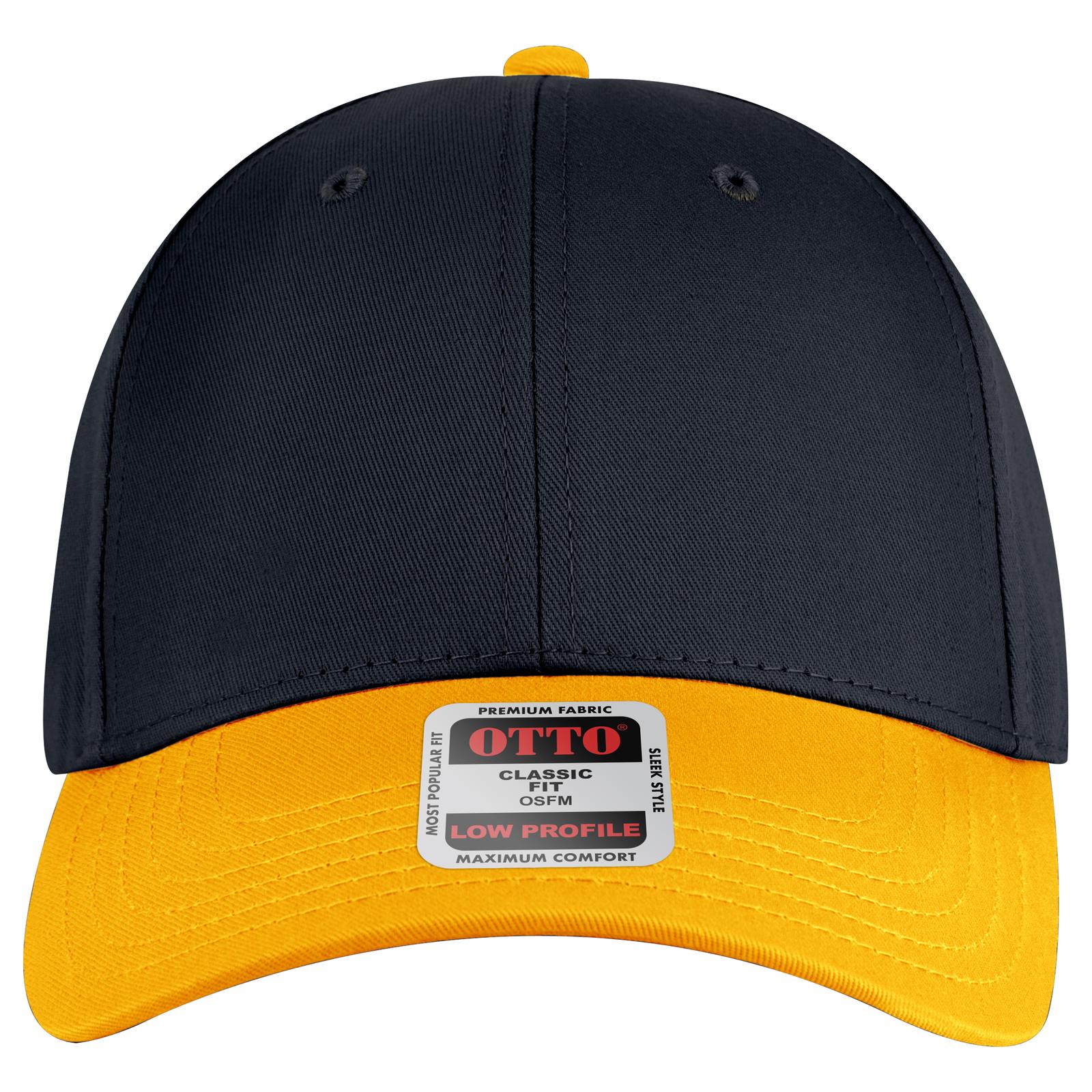 Right View of 060404 - Gld/Nvy/Nvy OTTO CAP 6 Panel Low Profile Baseball Cap