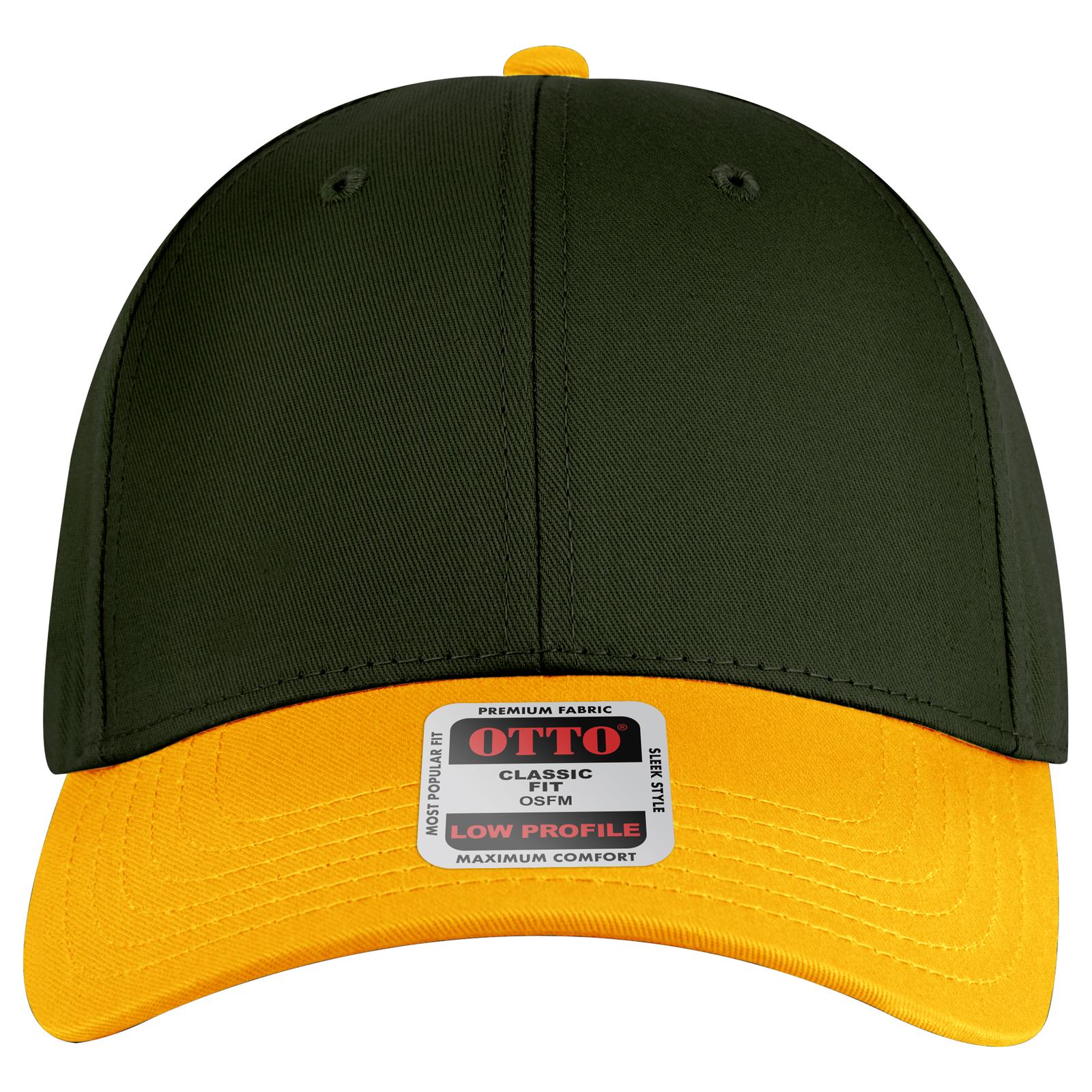 Right View of 061717 - Gld/Dk.Grn/Dk.Grn OTTO CAP 6 Panel Low Profile Baseball Cap