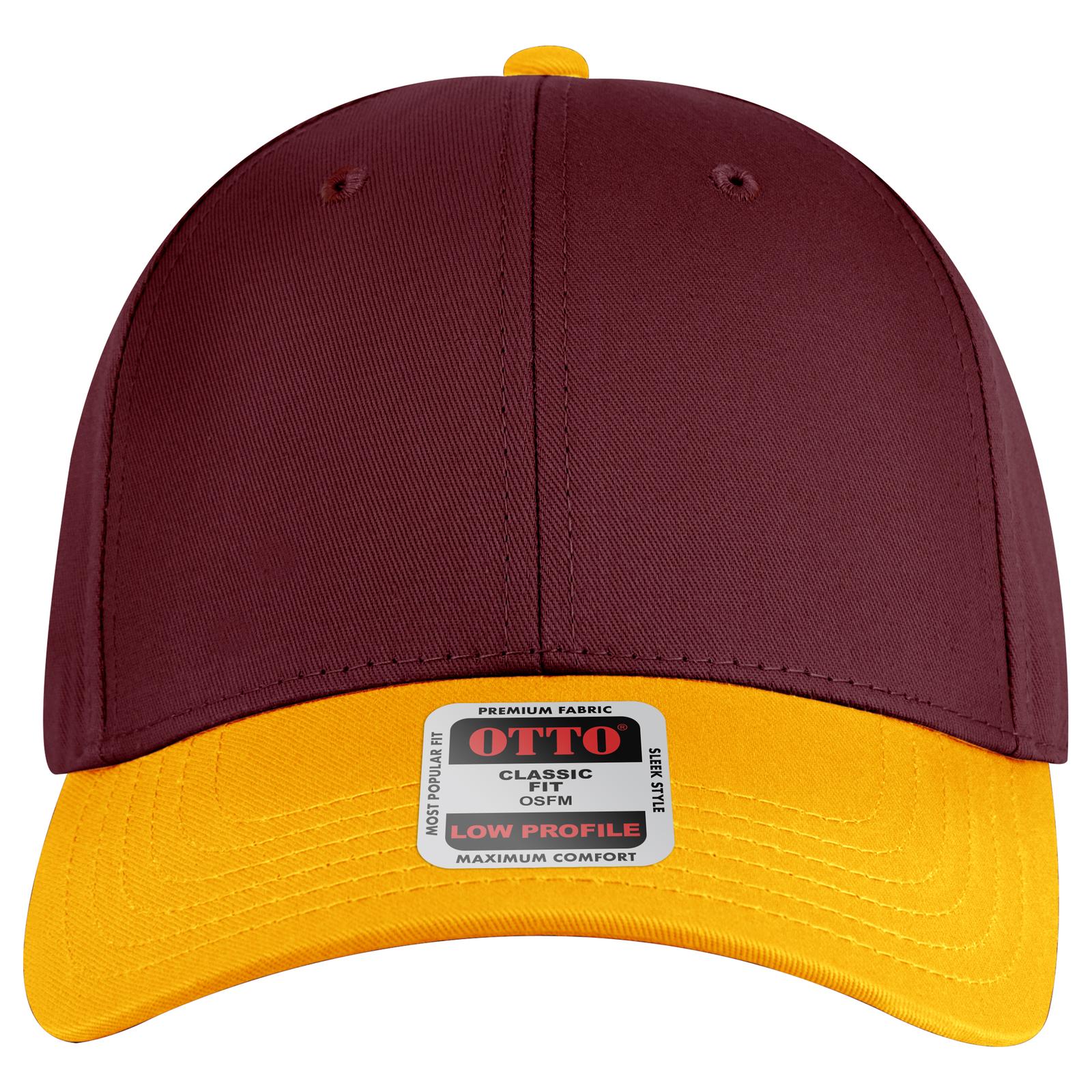 Right View of 061919 - Gld/Burg.Marn/Burg.Marn OTTO CAP 6 Panel Low Profile Baseball Cap