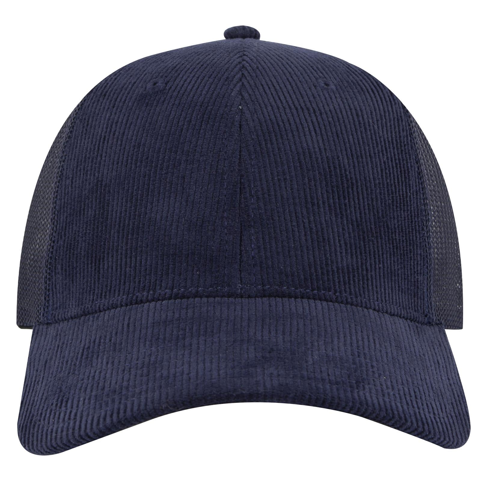 Right View of 067F - Nv Blu OTTO CAP 6 Panel Low Profile Mesh Back Trucker Hat