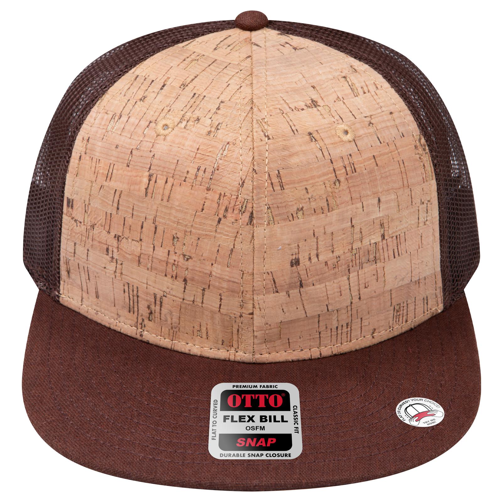 Right View of 0711207 - Brn/Crk/Brn OTTO CAP "OTTO SNAP" 6 Panel Pro Style Mesh Back Trucker Snapback Hat