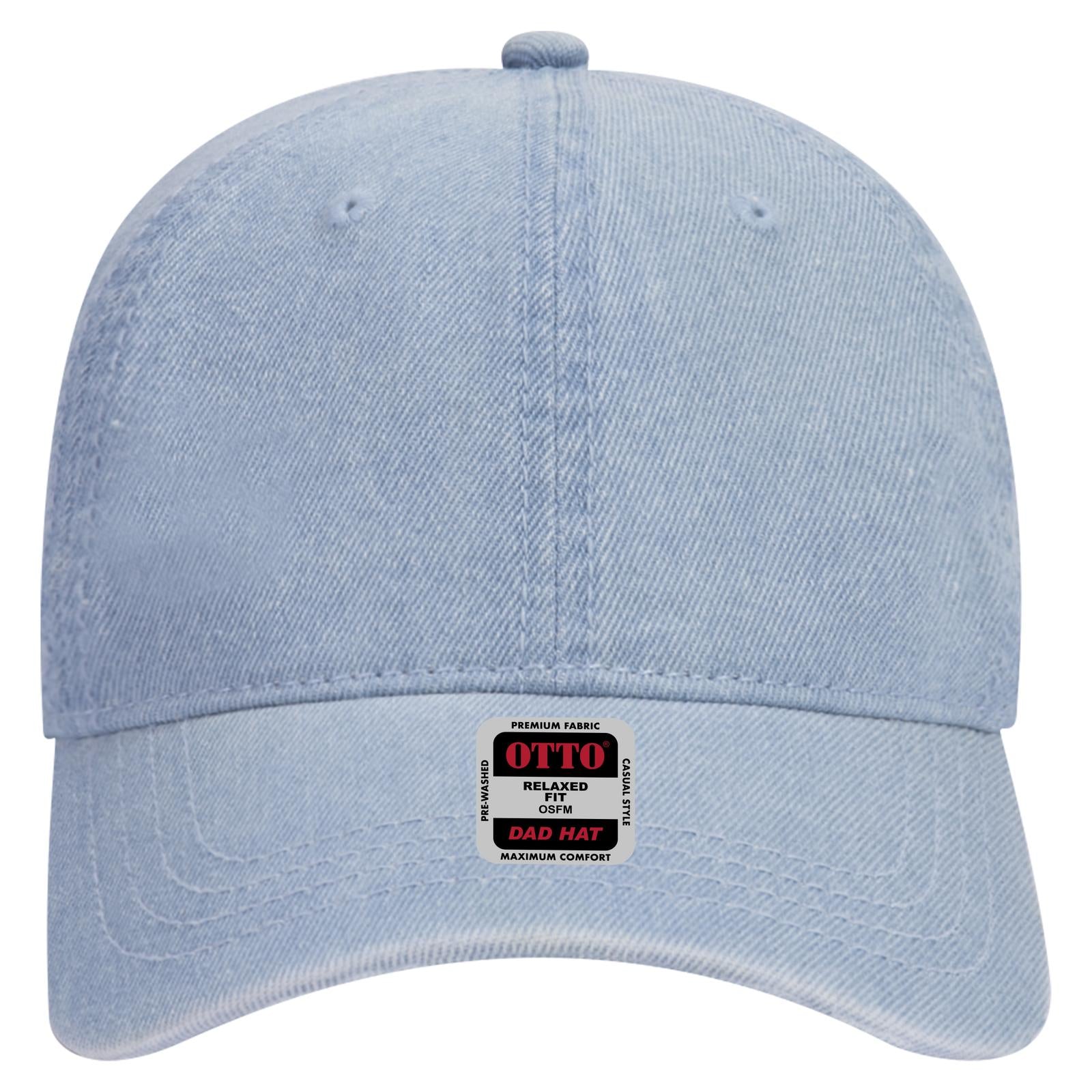 Right View of 075 - Lt. Blue OTTO CAP 6 Panel Low Profile Dad Hat