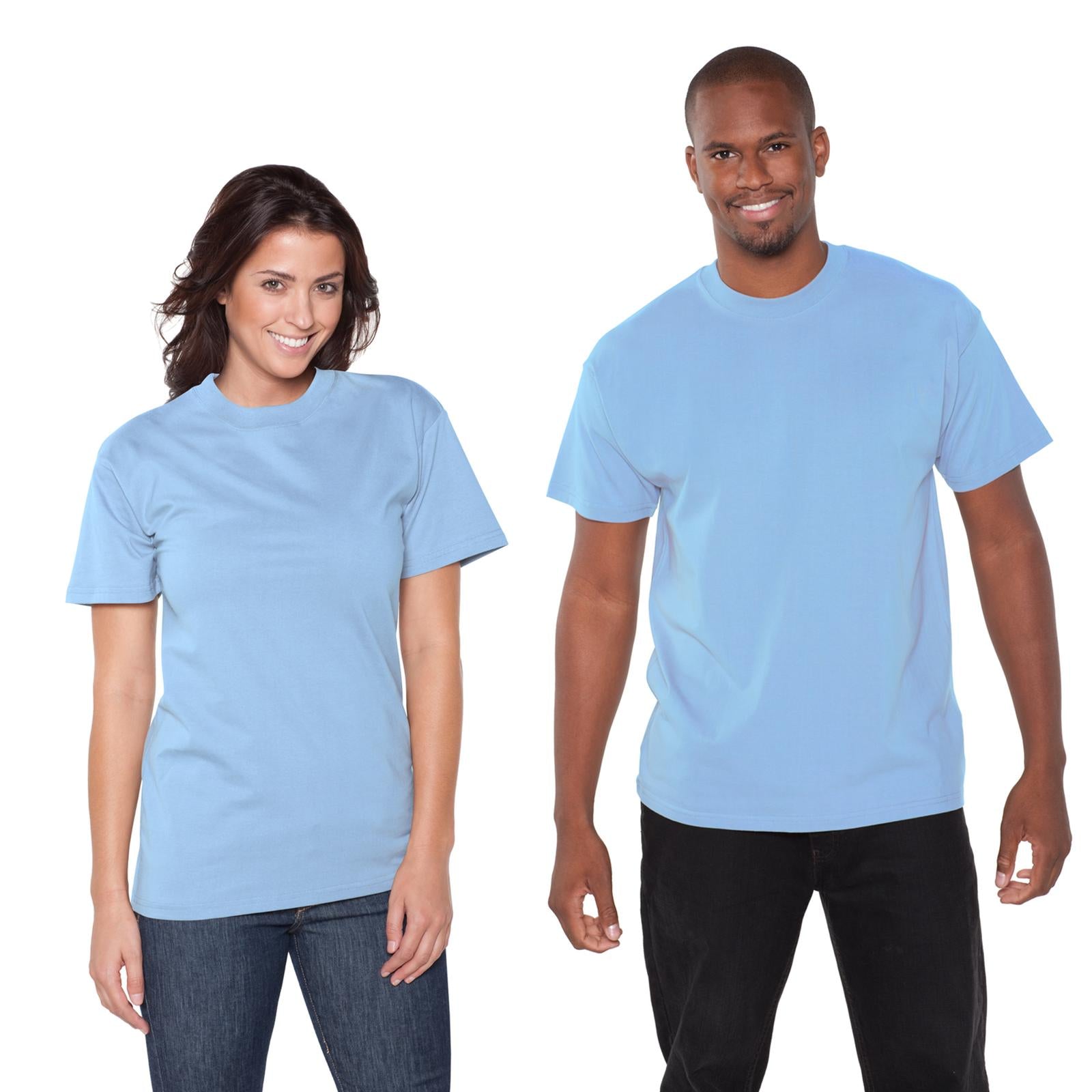 Front View of 075 - Lt. Blue OTTO Unisex Heavyweight Comfy Tee T-Shirt