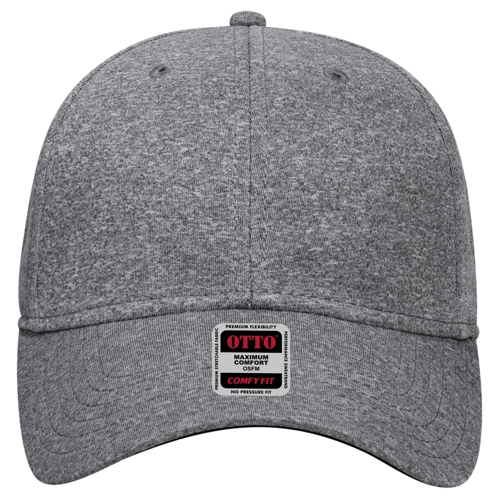 Right View of 080A - Heath. Black OTTO CAP "OTTO COMFY FIT" 6 Panel Low Profile Baseball Cap