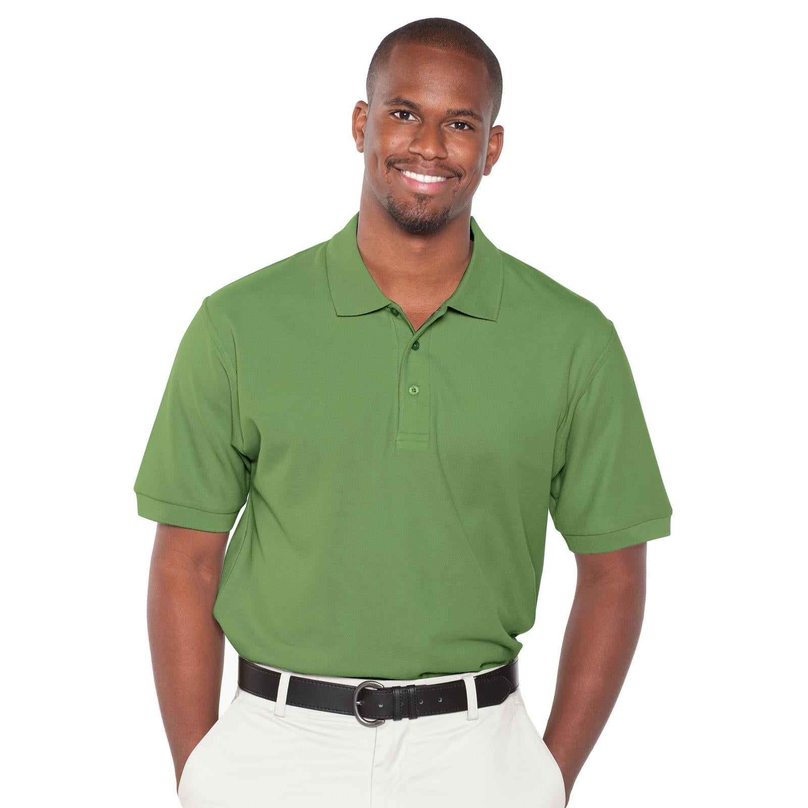 Front View of 091 - Cactus Green OTTO Men's Premium Sport Shirt