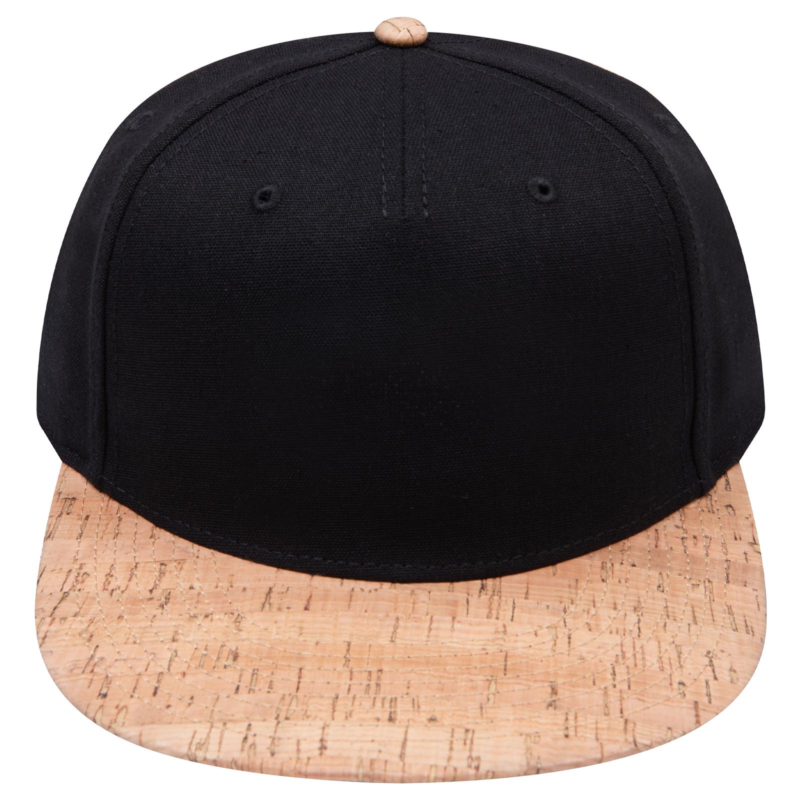 Right View of 11203 - Cork/Blk OTTO CAP "OTTO SNAP" 5 Panel Pro Style Snapback Hat