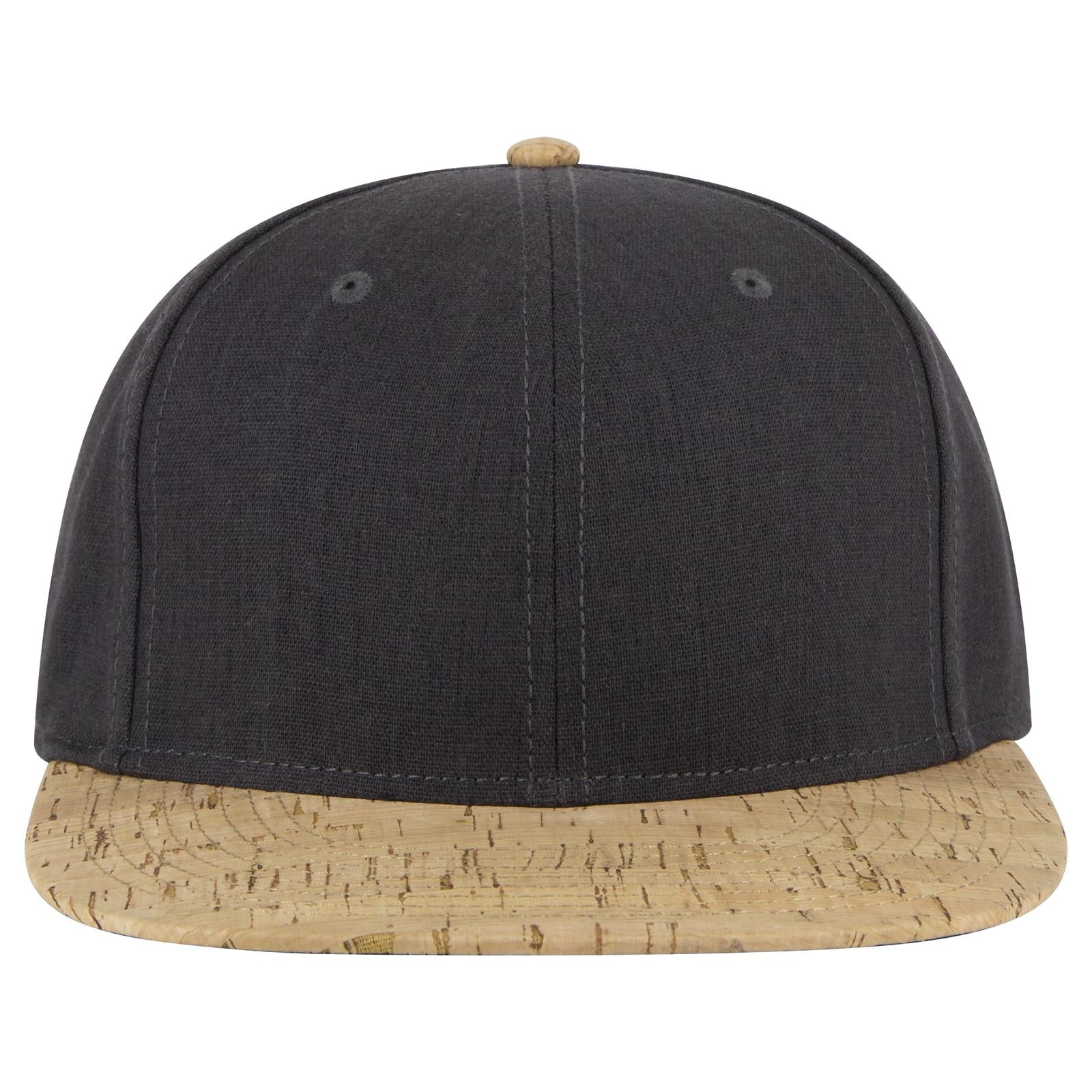 Front View of 11225 - Cork/Ch Gry OTTO CAP "OTTO SNAP" 6 Panel Pro Style Snapback Hat