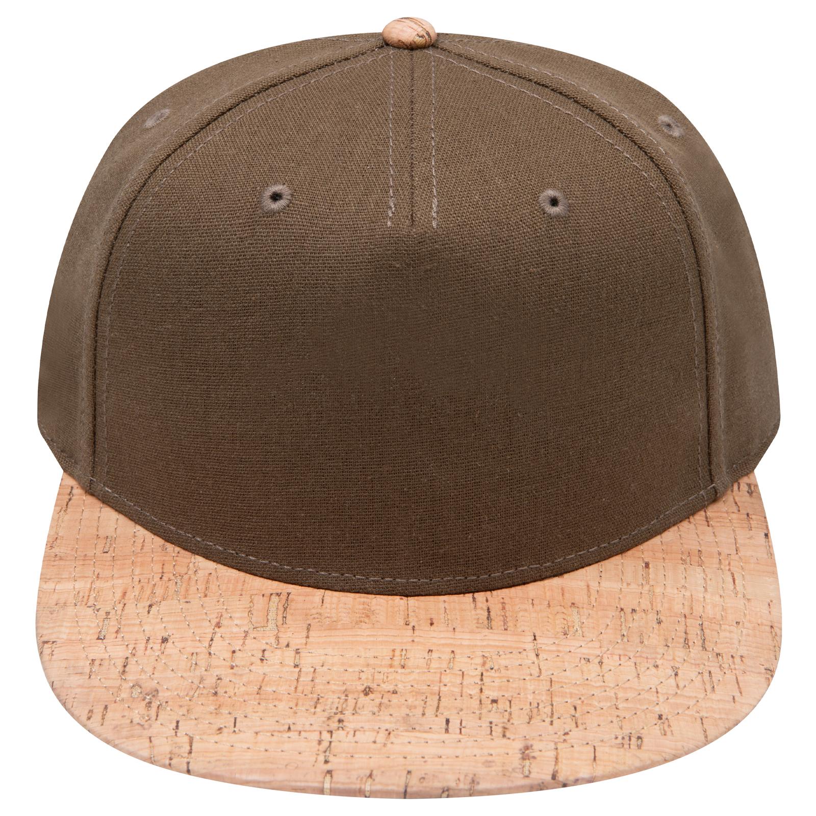 Right View of 11283 - Cork/Ml Grn OTTO CAP "OTTO SNAP" 5 Panel Pro Style Snapback Hat