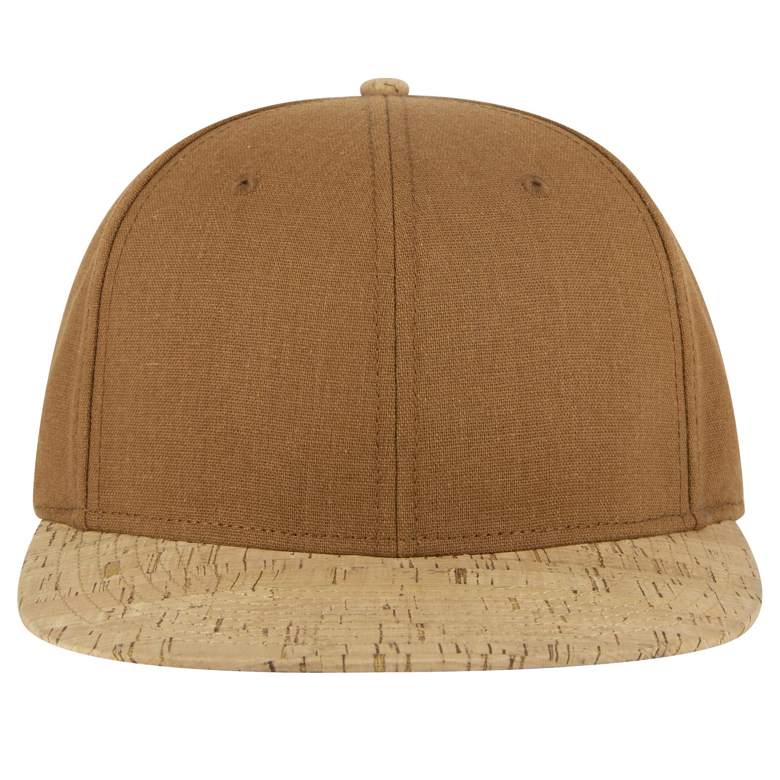 Front View of 11284 - Cork/Cy Brn OTTO CAP "OTTO SNAP" 6 Panel Pro Style Snapback Hat