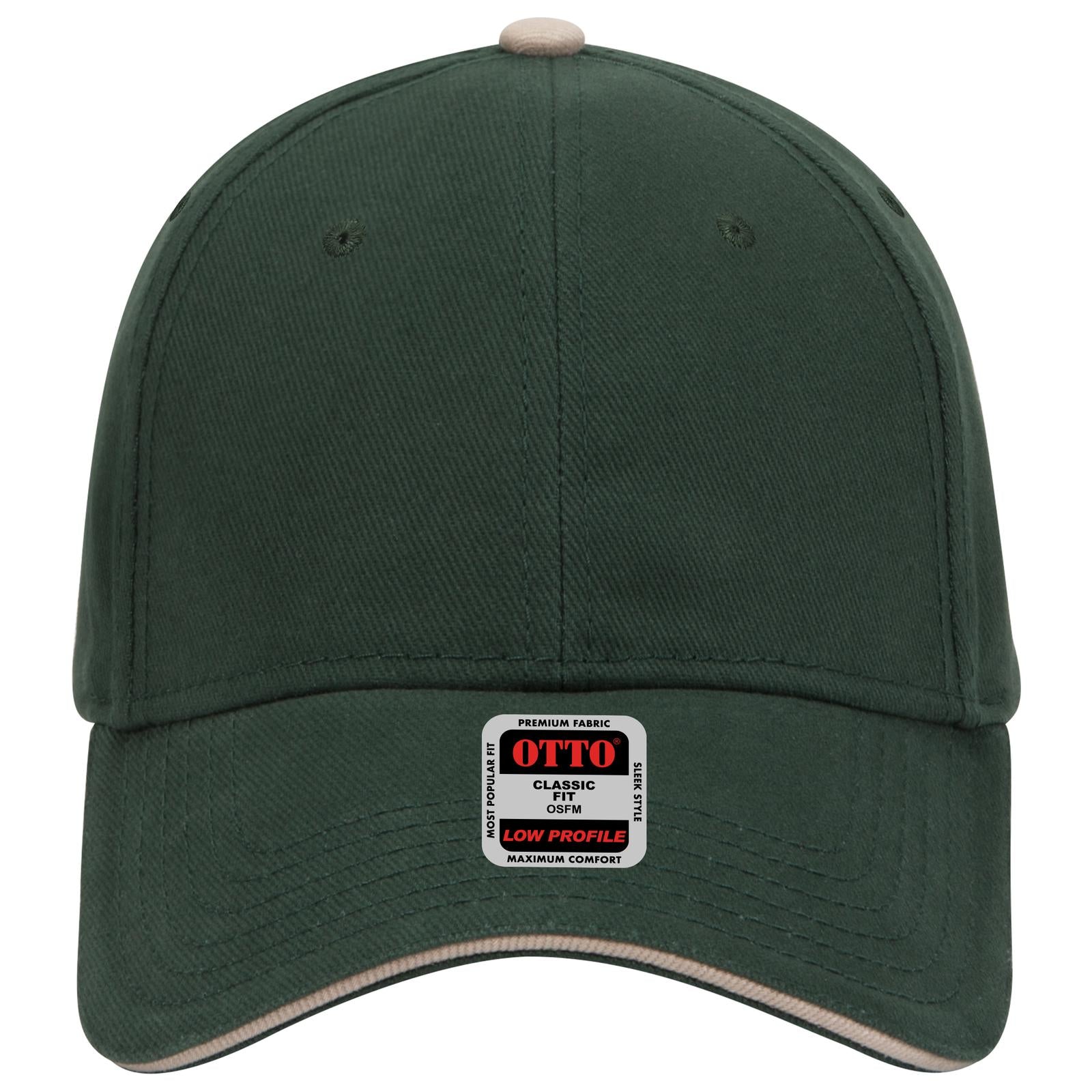 Right View of 171732 - Dk.Grn/Dk.Grn/Kha OTTO CAP 6 Panel Low Profile Baseball Cap