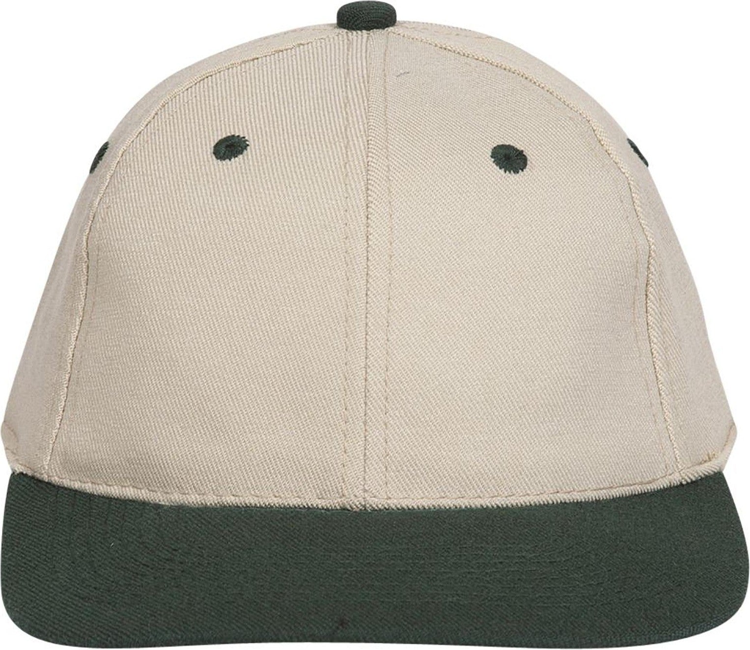 Front View of 1732 - Dk.Grn/Kha OTTO CAP "OTTO FLEX" Fitted 6 Panel Low Profile Baseball Cap