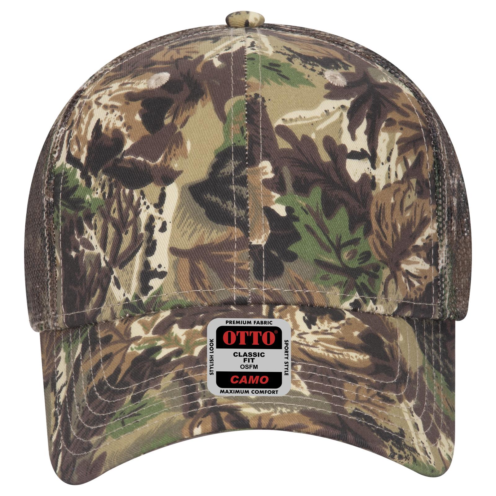 Right View of 180705 - Lt.Lod/Brn/Kly OTTO CAP Camouflage 6 Panel Low Profile Mesh Back Trucker Hat