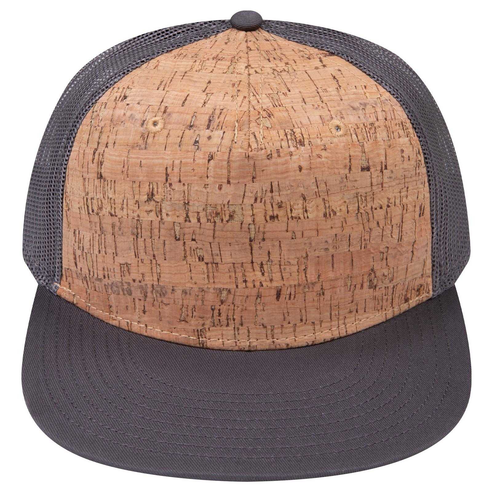 Right View of 2511225 - Char. Gray/Cork/Char. Gray OTTO CAP "OTTO SNAP" 5 Panel Pro Style Mesh Back Trucker Snapback Hat