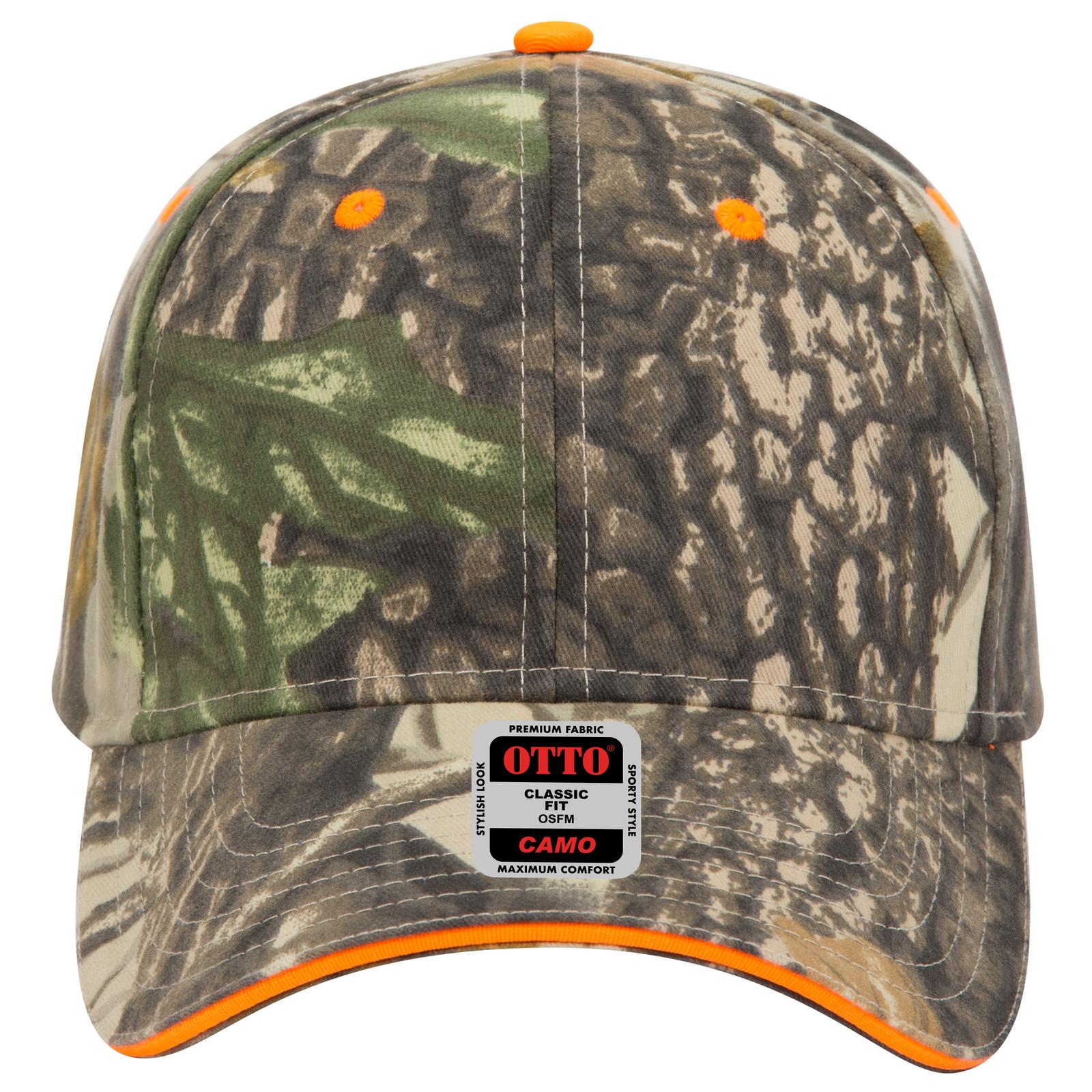 Right View of 32031709 - Kha/Blk/Dk.Grn/N.Org OTTO CAP Camouflage 6 Panel Low Profile Baseball Cap