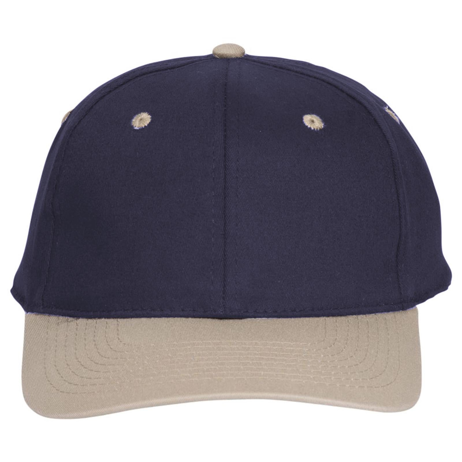 Right View of 3204 - Kha/Nvy OTTO CAP "OTTO FLEX" Fitted 6 Panel Low Profile Baseball Cap