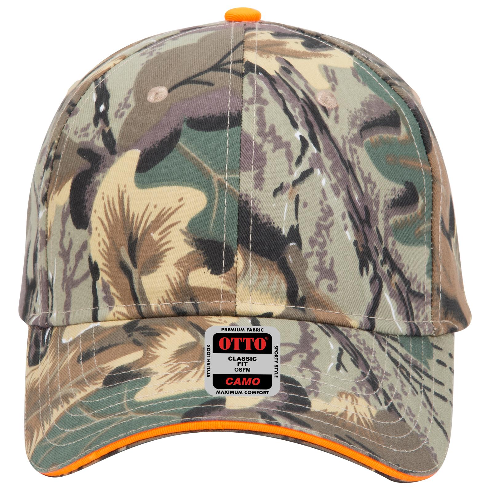 Right View of 320734 - Kha/Brn/Lt.Ol.Grn OTTO CAP Camouflage 6 Panel Low Profile Baseball Cap
