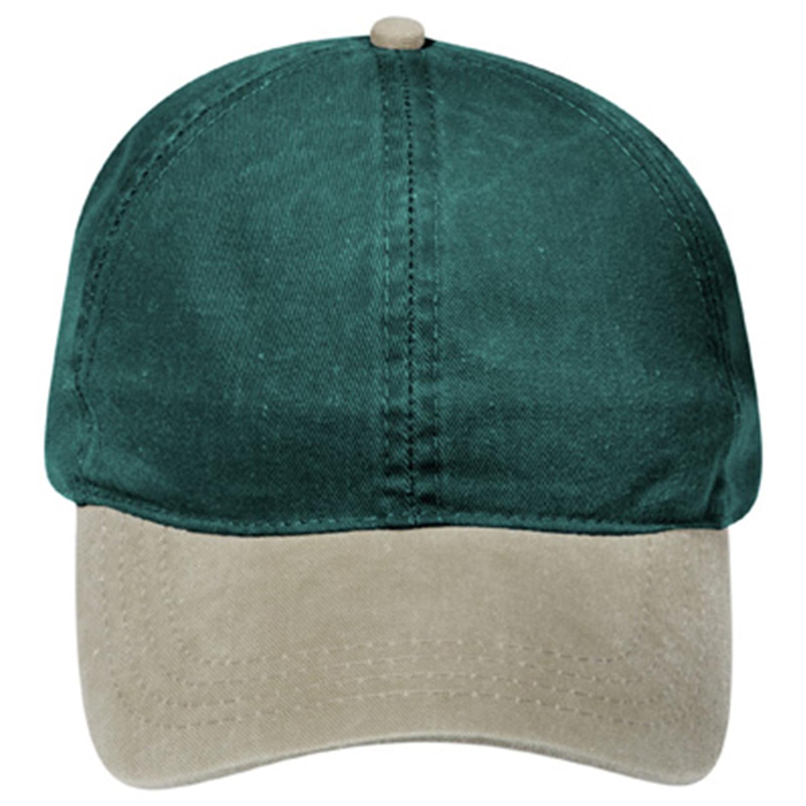 Right View of 3217 - Kha/Dk.Grn OTTO CAP 4 Panel Ponytail Cap