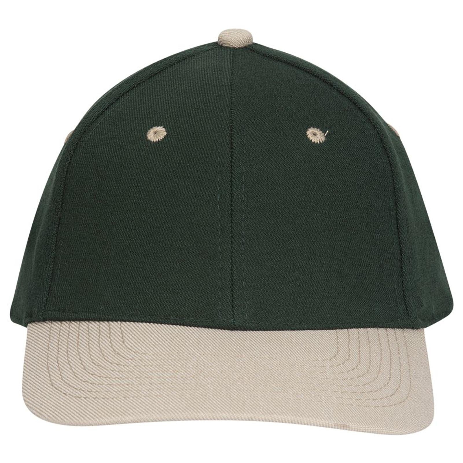 Right View of 3217 - Kha/Dk.Grn OTTO CAP "OTTO FLEX" Fitted 6 Panel Low Profile Baseball Cap