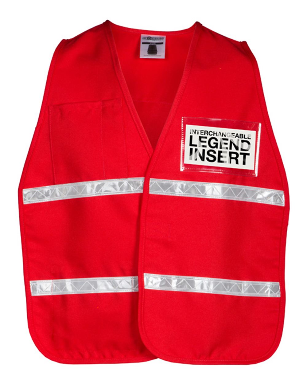Front View of 3708I Red 3700 Series Incident Command Vest - 3700