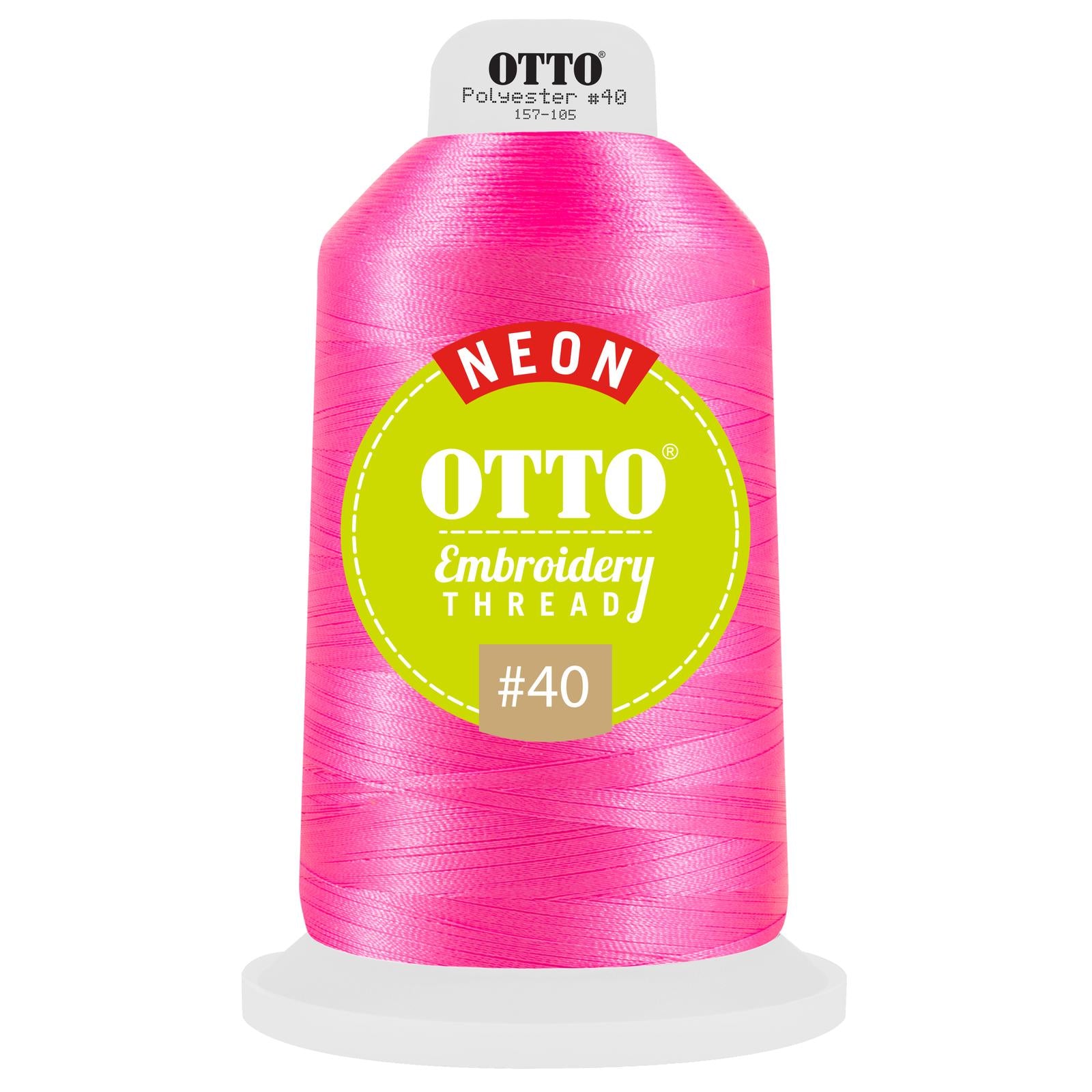Front View of 3806 - Thread 3806 OTTO Embroidery Neon Thread #40 5,500 yd. King Cone