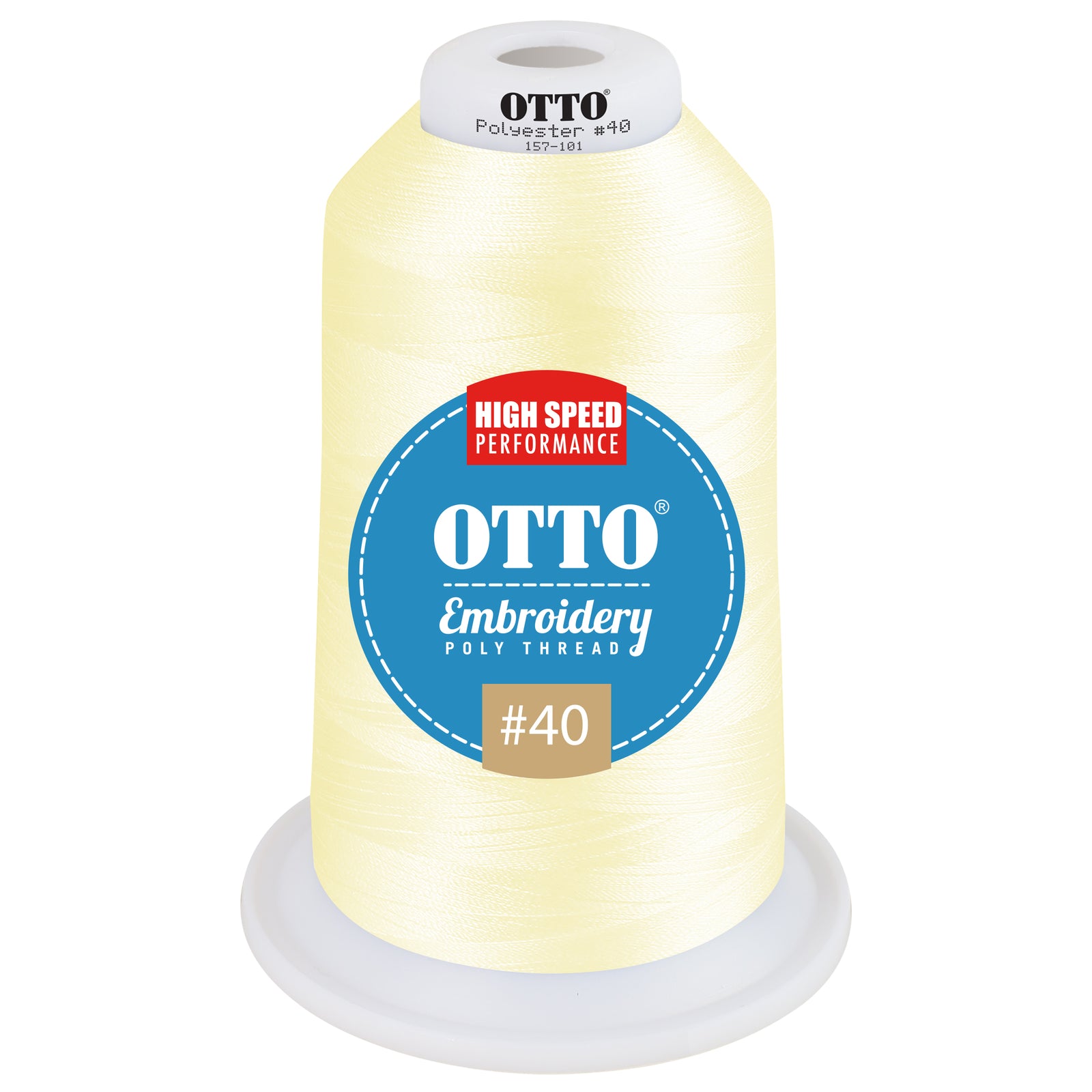 Front View of 42001 - Thread 42001 OTTO Embroidery Poly Thread #40 5,500 yd. King Cone