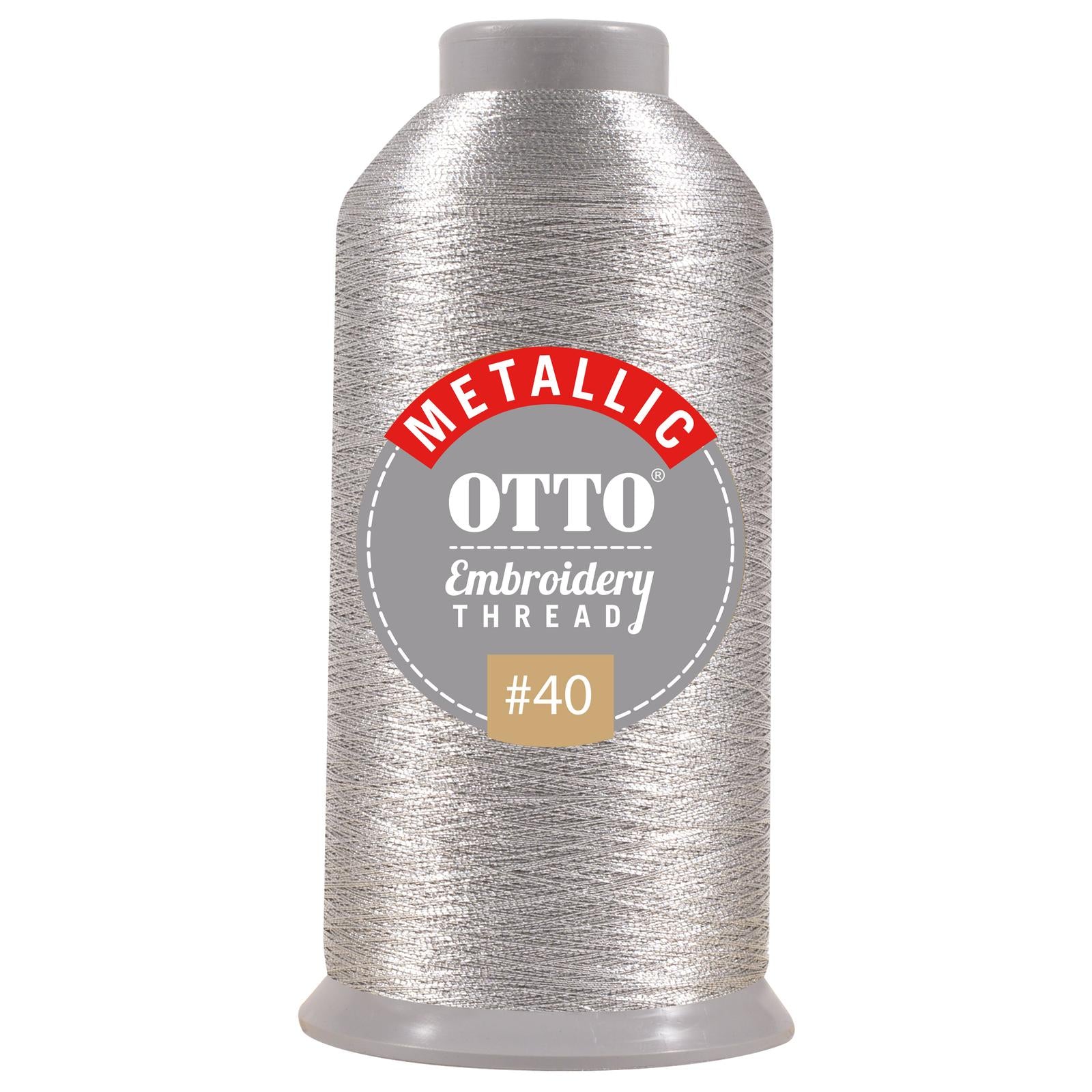 Front View of 702 - Thread 702 OTTO Embroidery Metallic Thread #40 3,300 yd. Cone