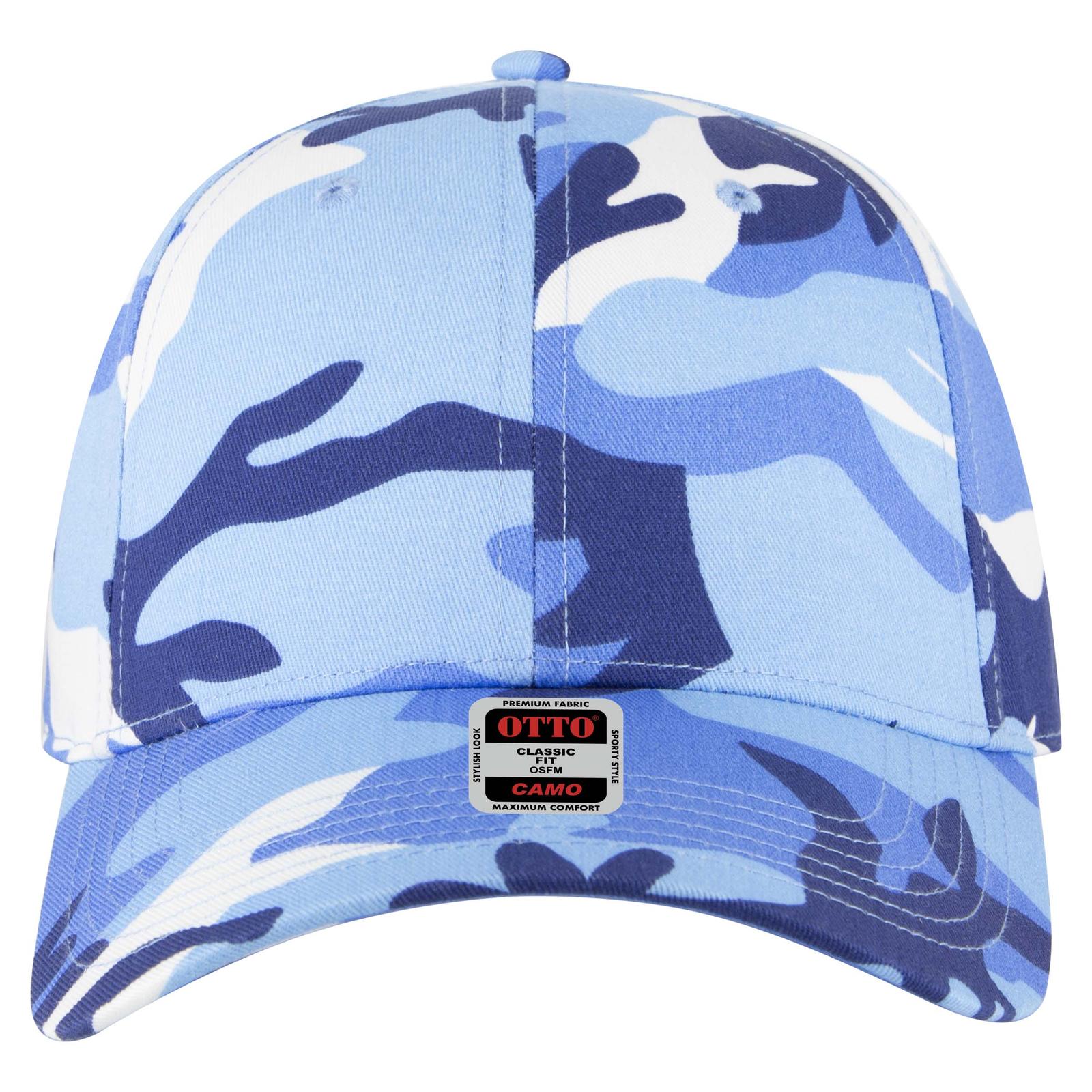 Right View of 97104 - Aqua/Lk Blu OTTO CAP Camouflage 6 Panel Low Profile Baseball Cap